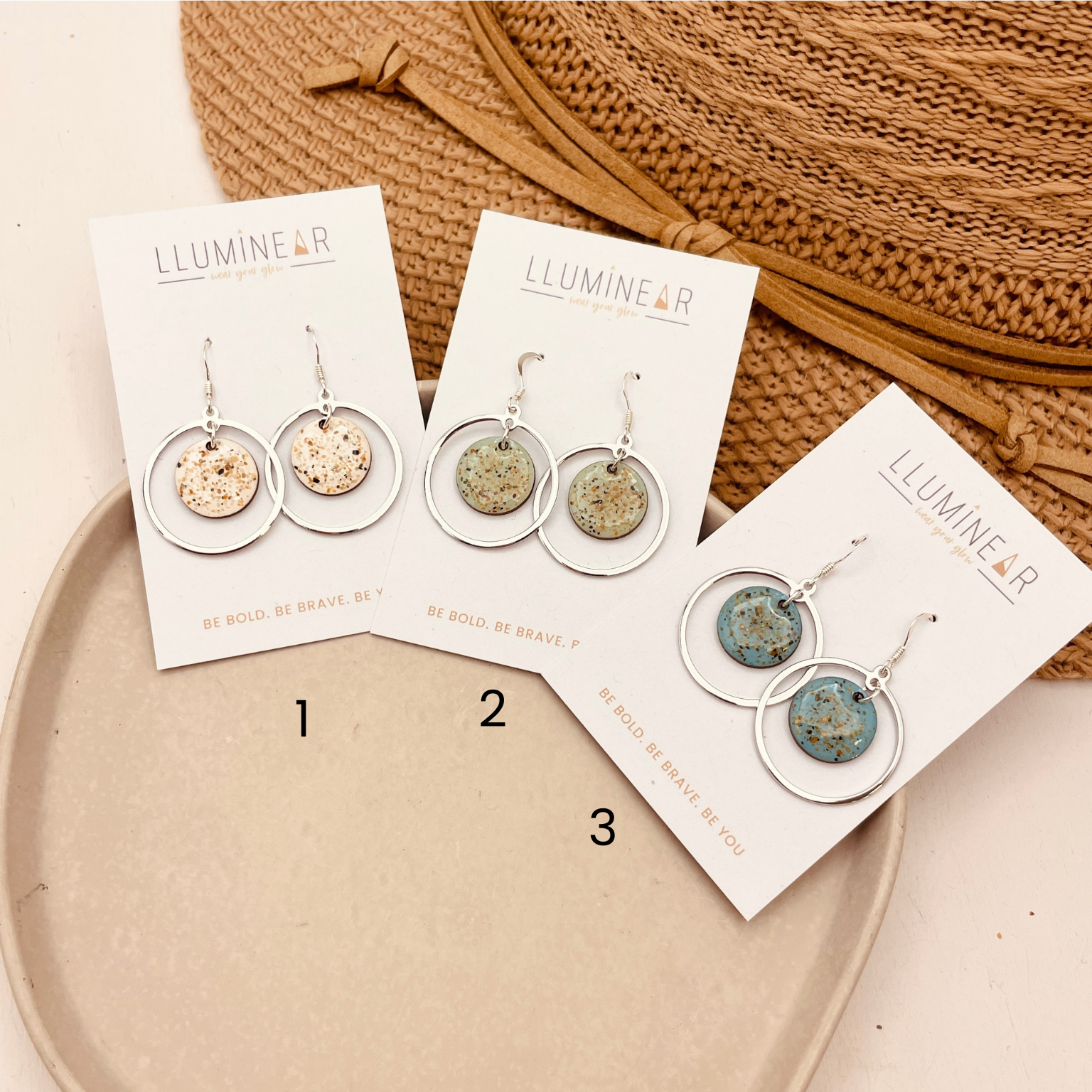 Calypso Beach Sand Earrings Silver - Cool