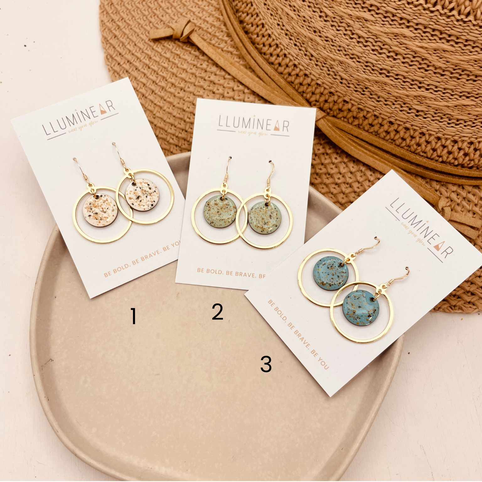 Calypso Beach Sand Earrings Gold - Cool
