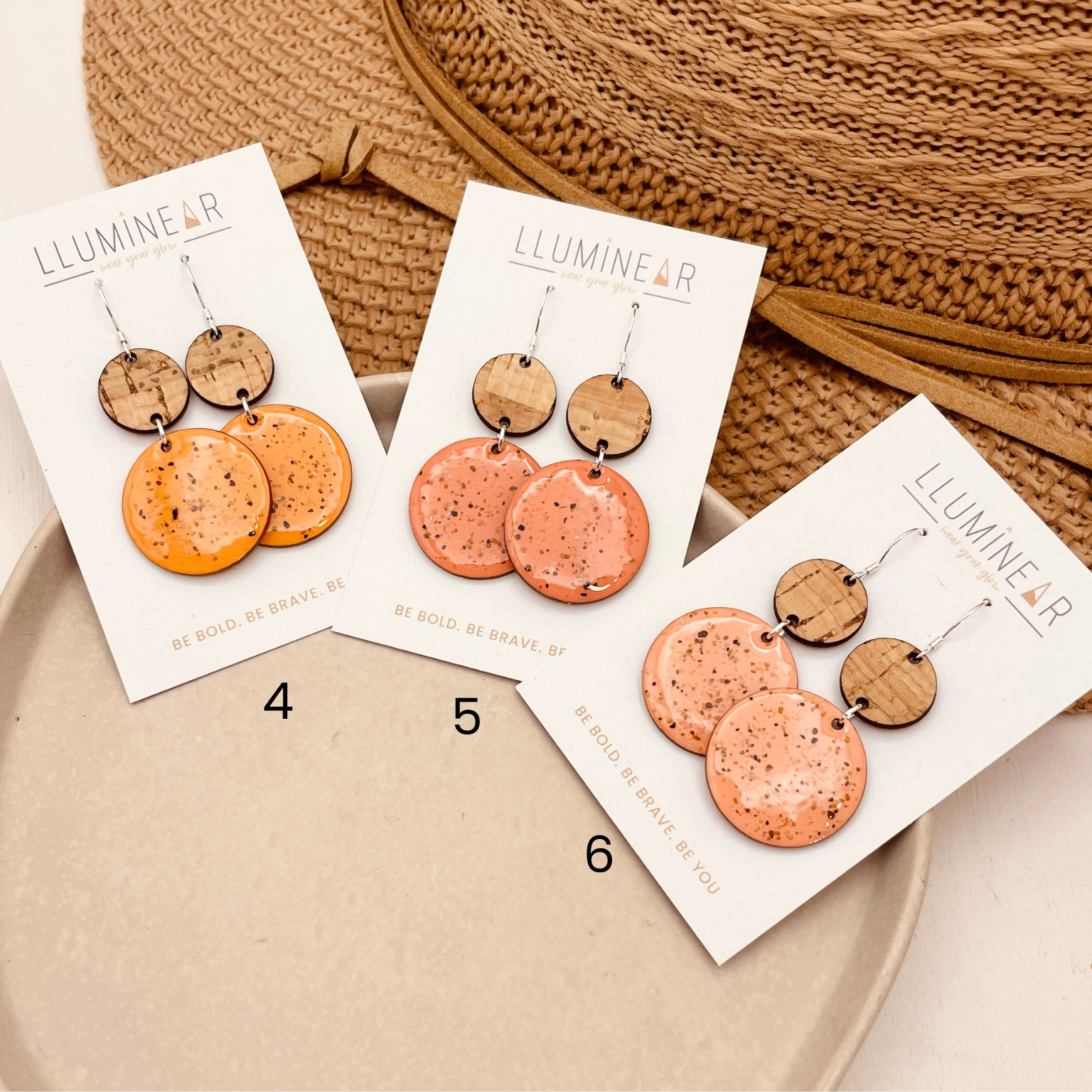Neptune Beach Sand Earrings - Warm