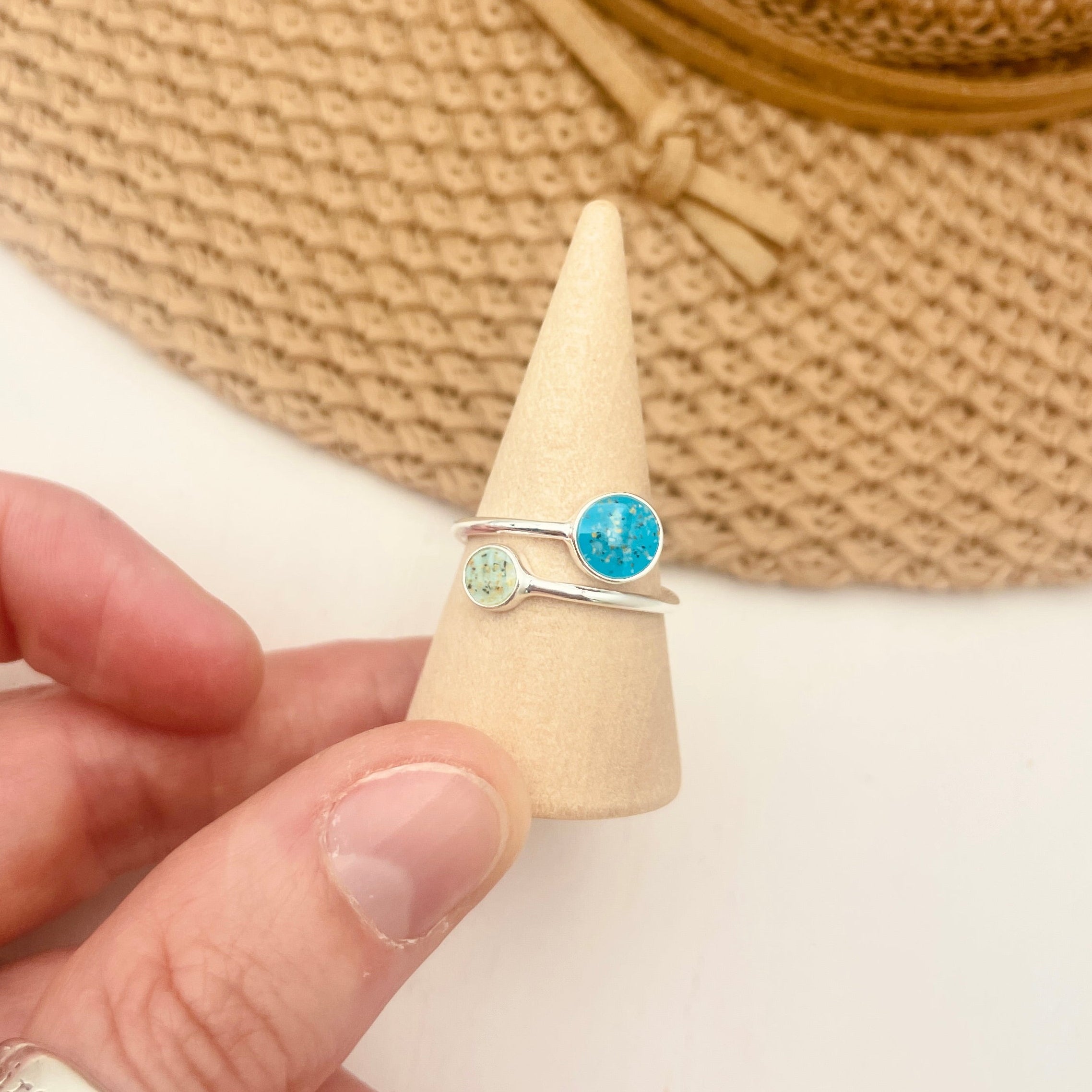 Sterling Silver Cornish Beach Sand Ring Yanwen