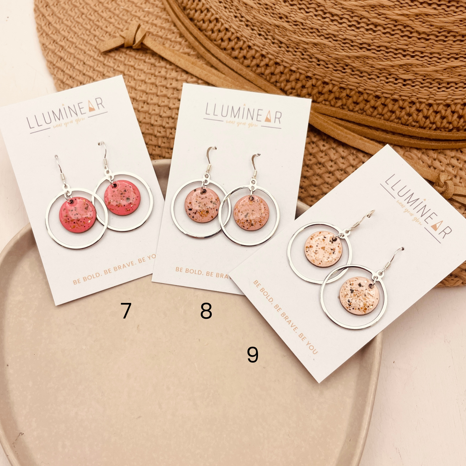 Calypso Beach Sand Earrings Silver - Warm