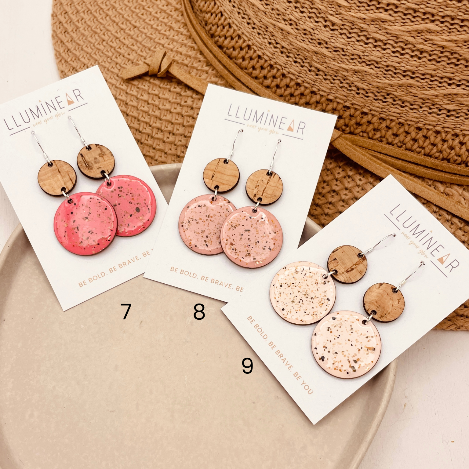 Neptune Beach Sand Earrings - Warm