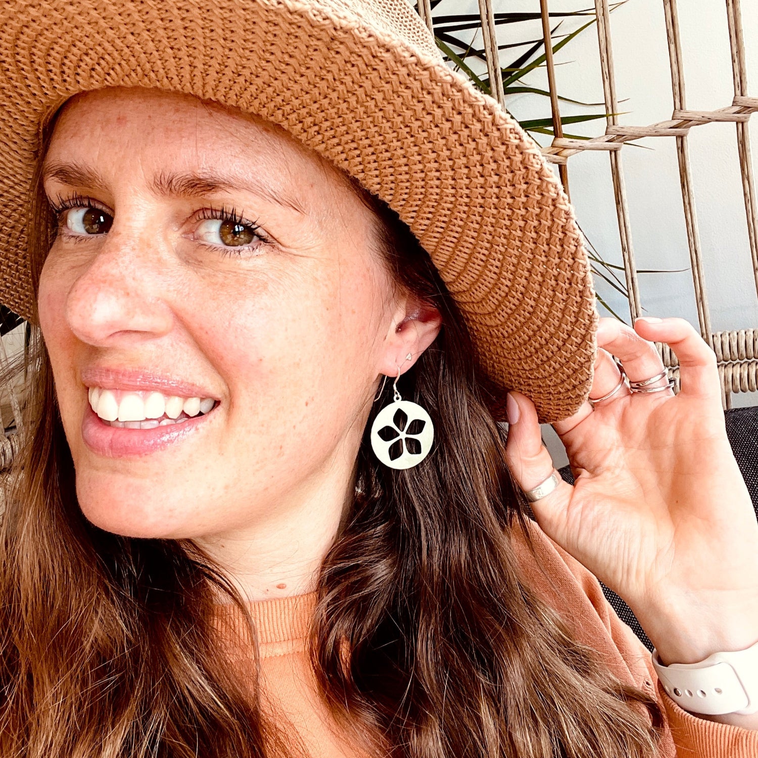 Sterling Silver Boho Daisy Flower Earrings