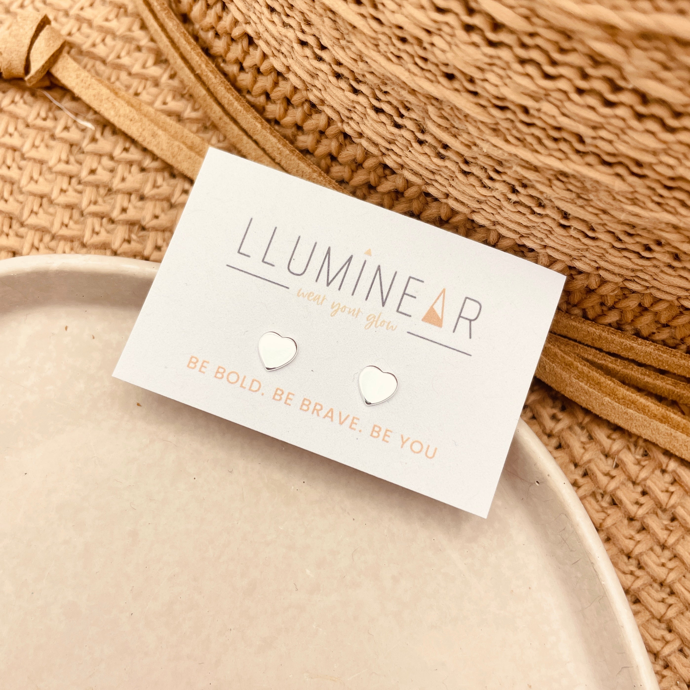 Mini Stud Heart Earrings Silver/Gold