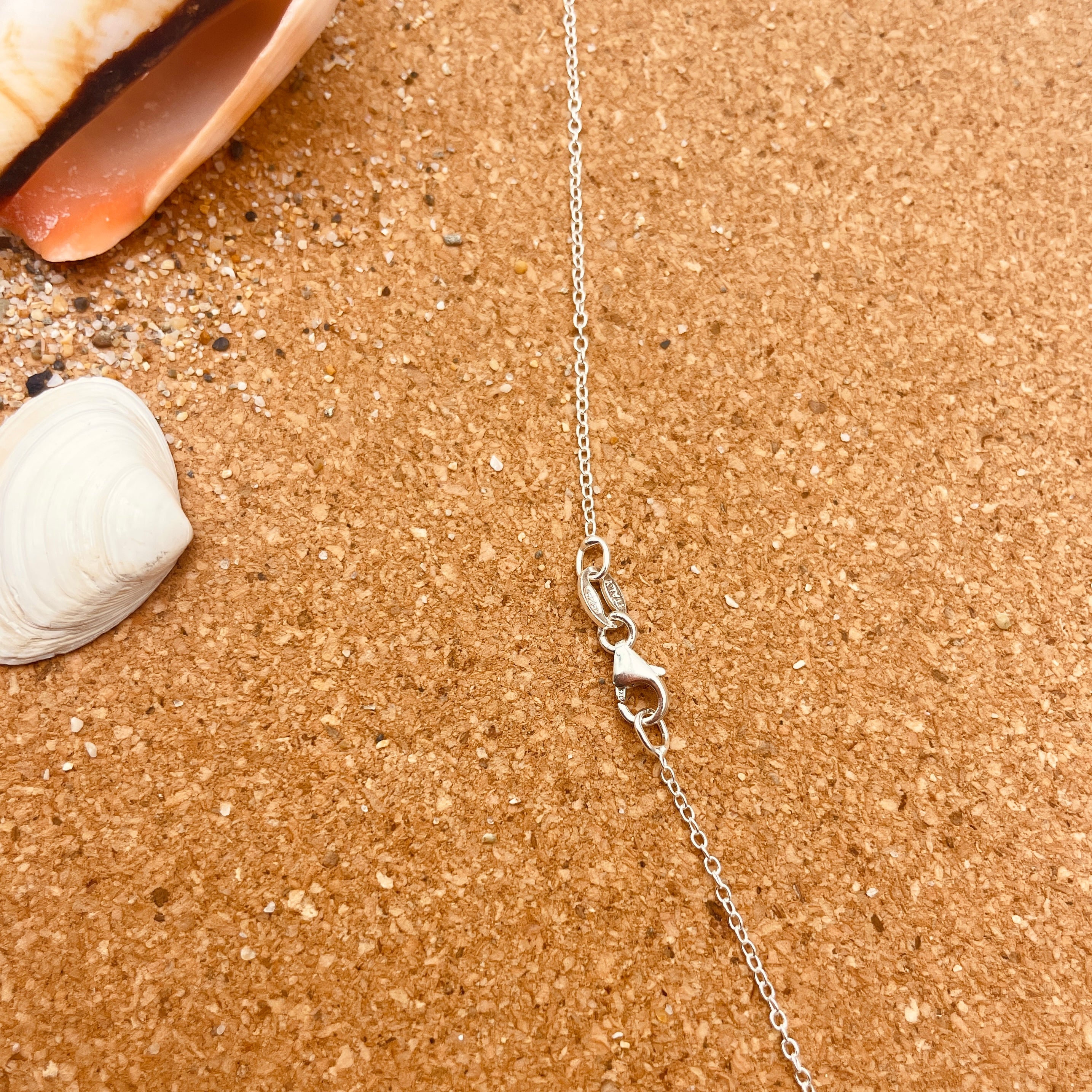 Cornish Beach Sand Round Pendant Necklace for Donna