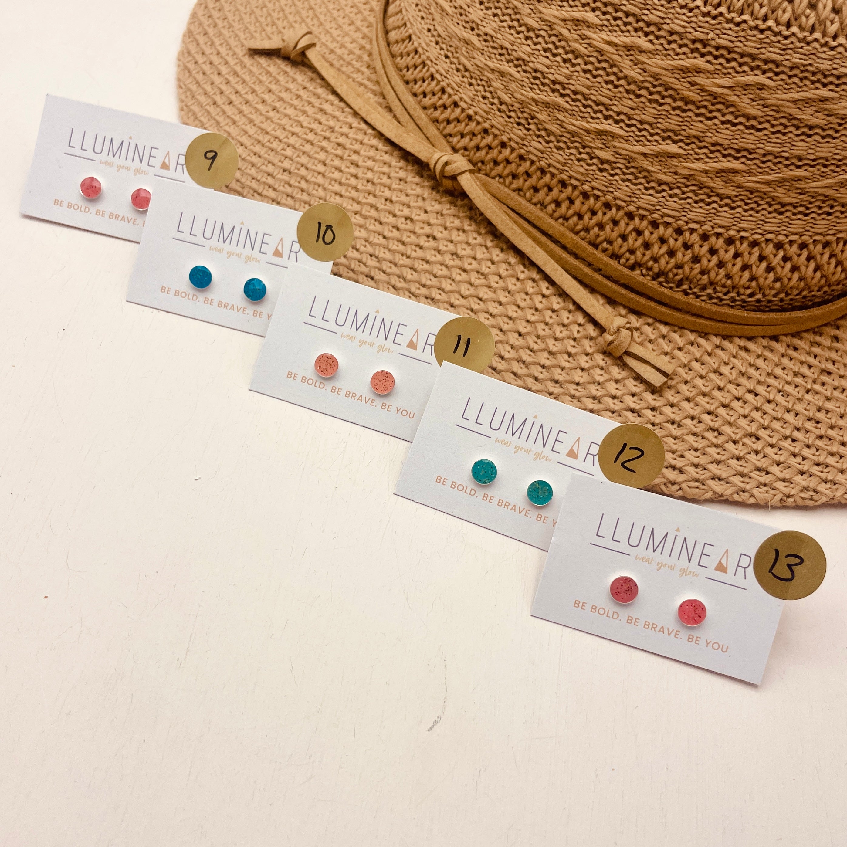 Ocean Earrings Sterling Silver Studs no. 9-13