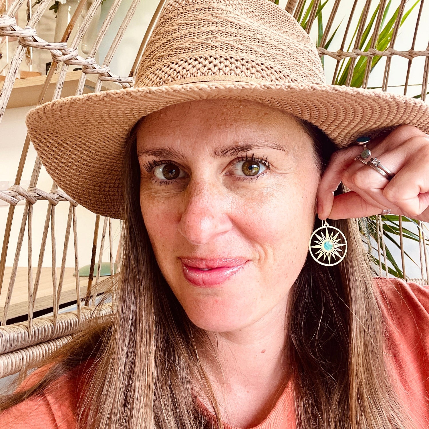 Gold Cornish Beach Sand Soleil Earrings