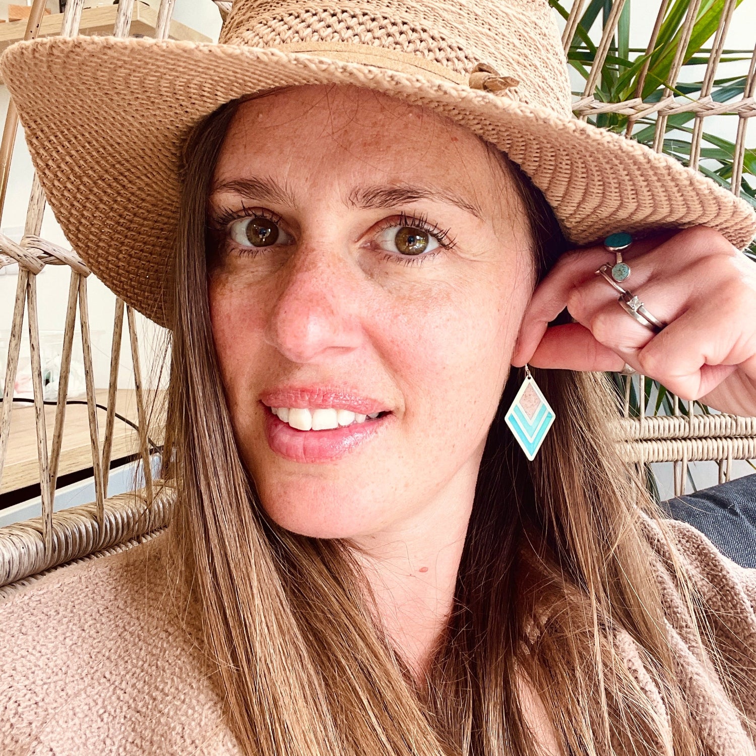 Diamond Beach Sand Earrings Silver