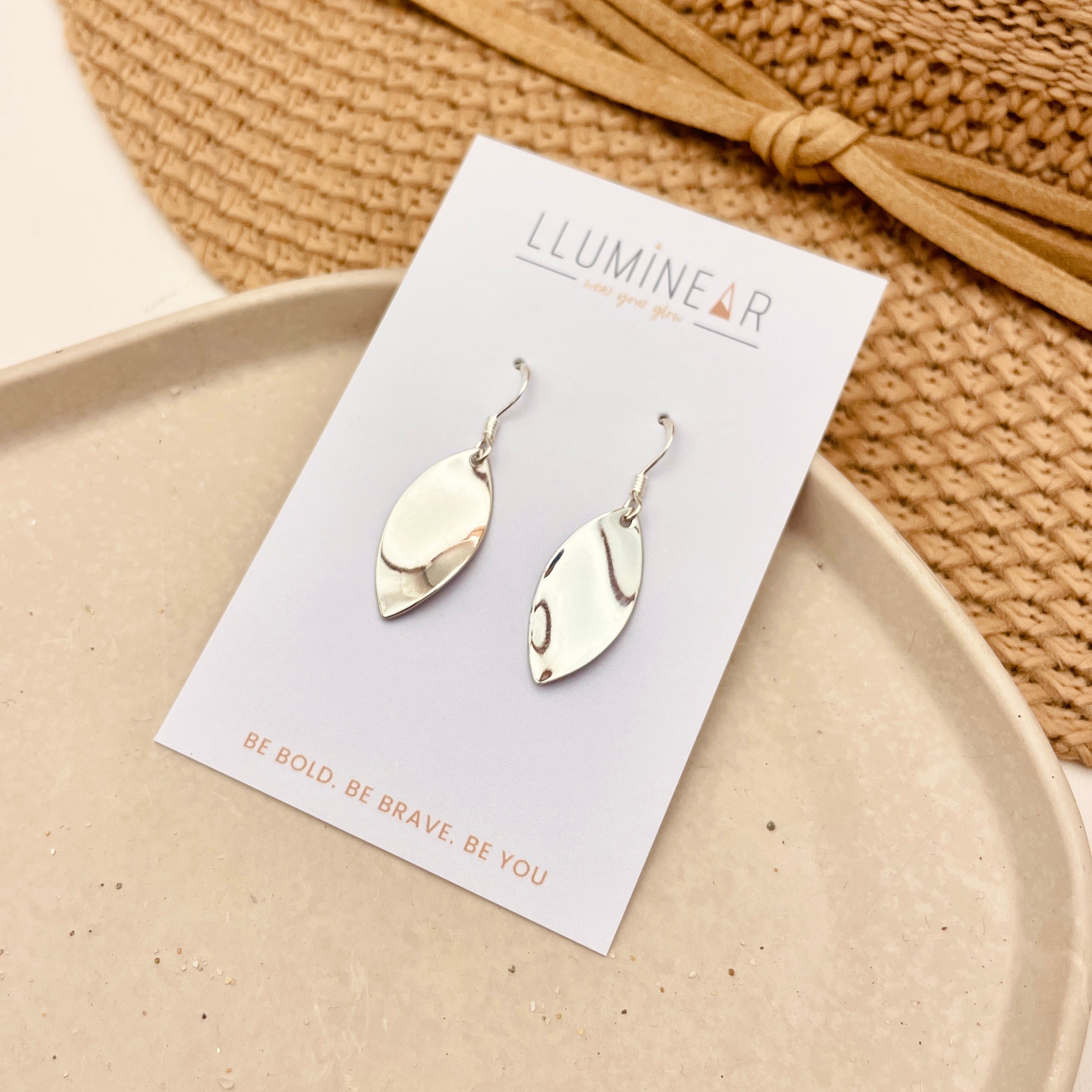 Silver Petal Earrings
