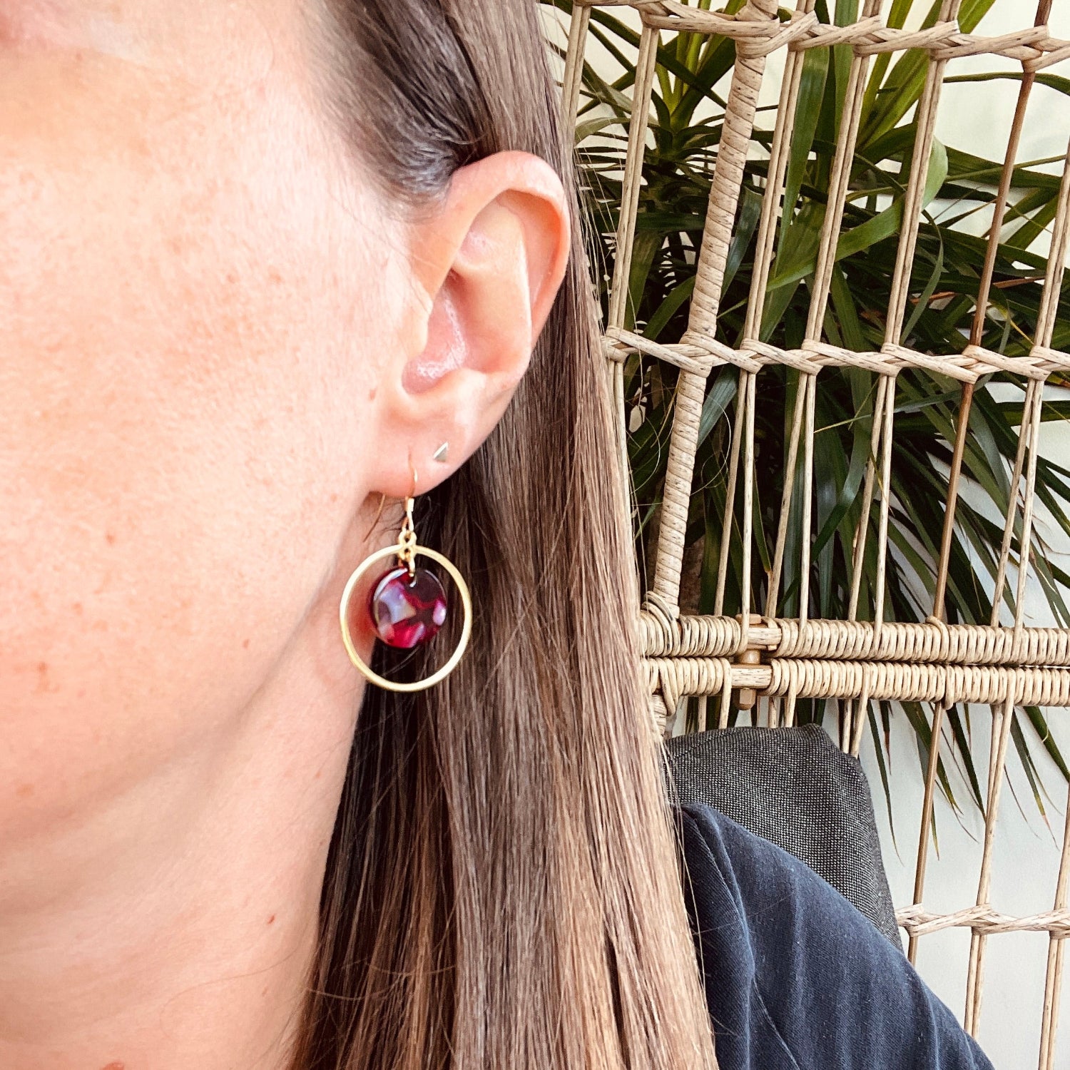 Calypso Gold Ruby Earrings