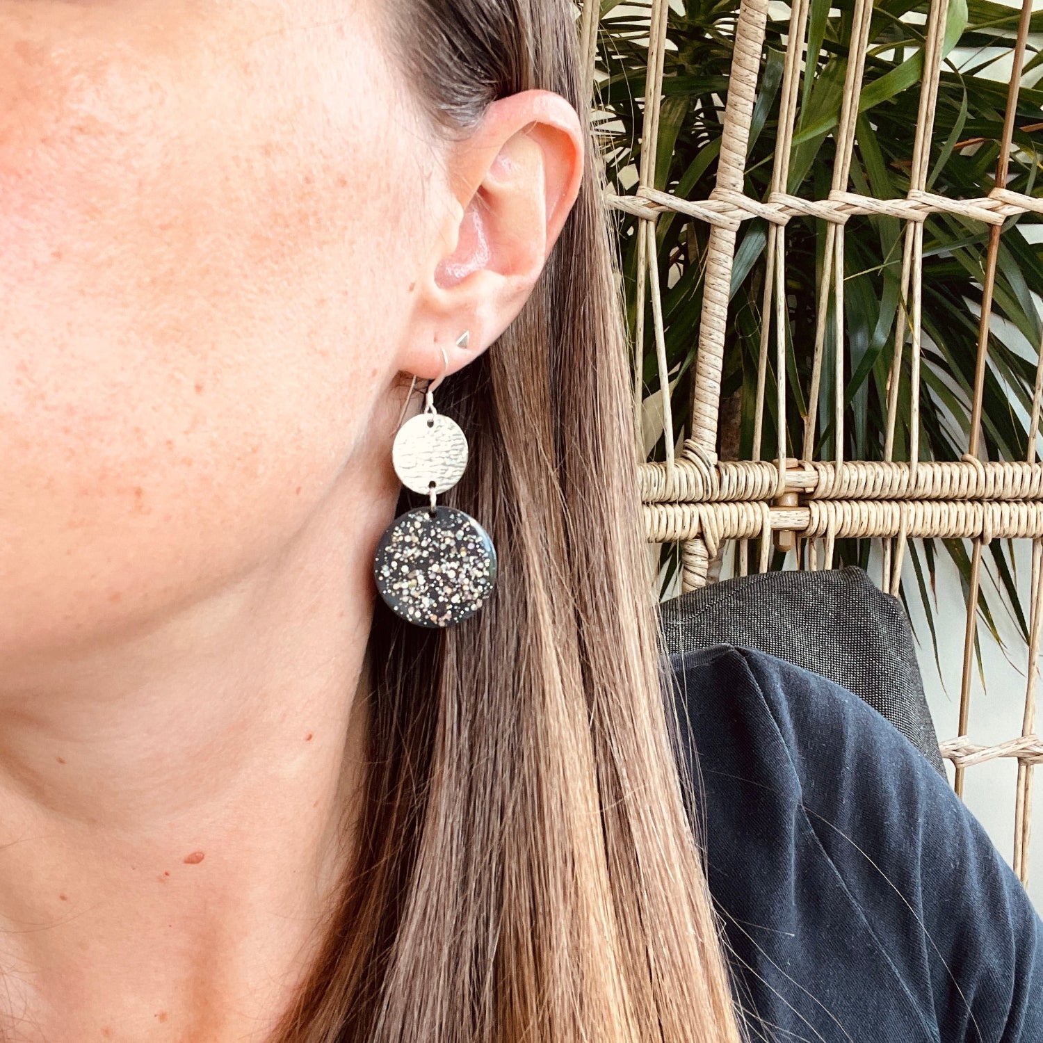 Neptune Silver Sparkle Earrings