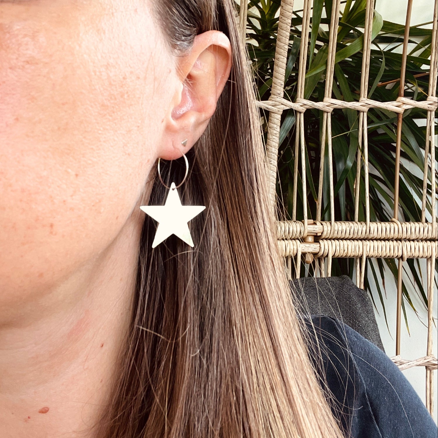 Star Hoop Earrings