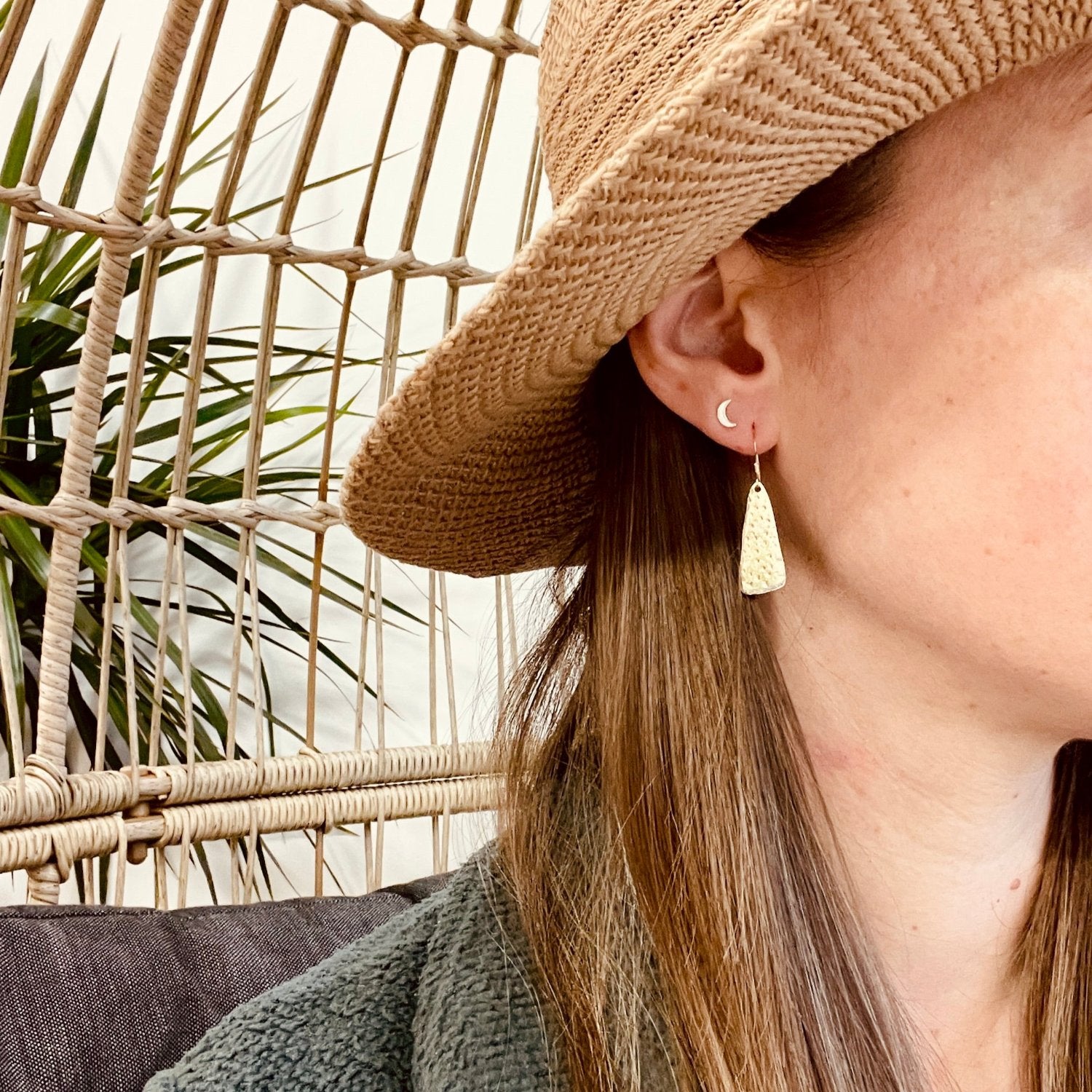 Textured Natural Jupiter Earrings
