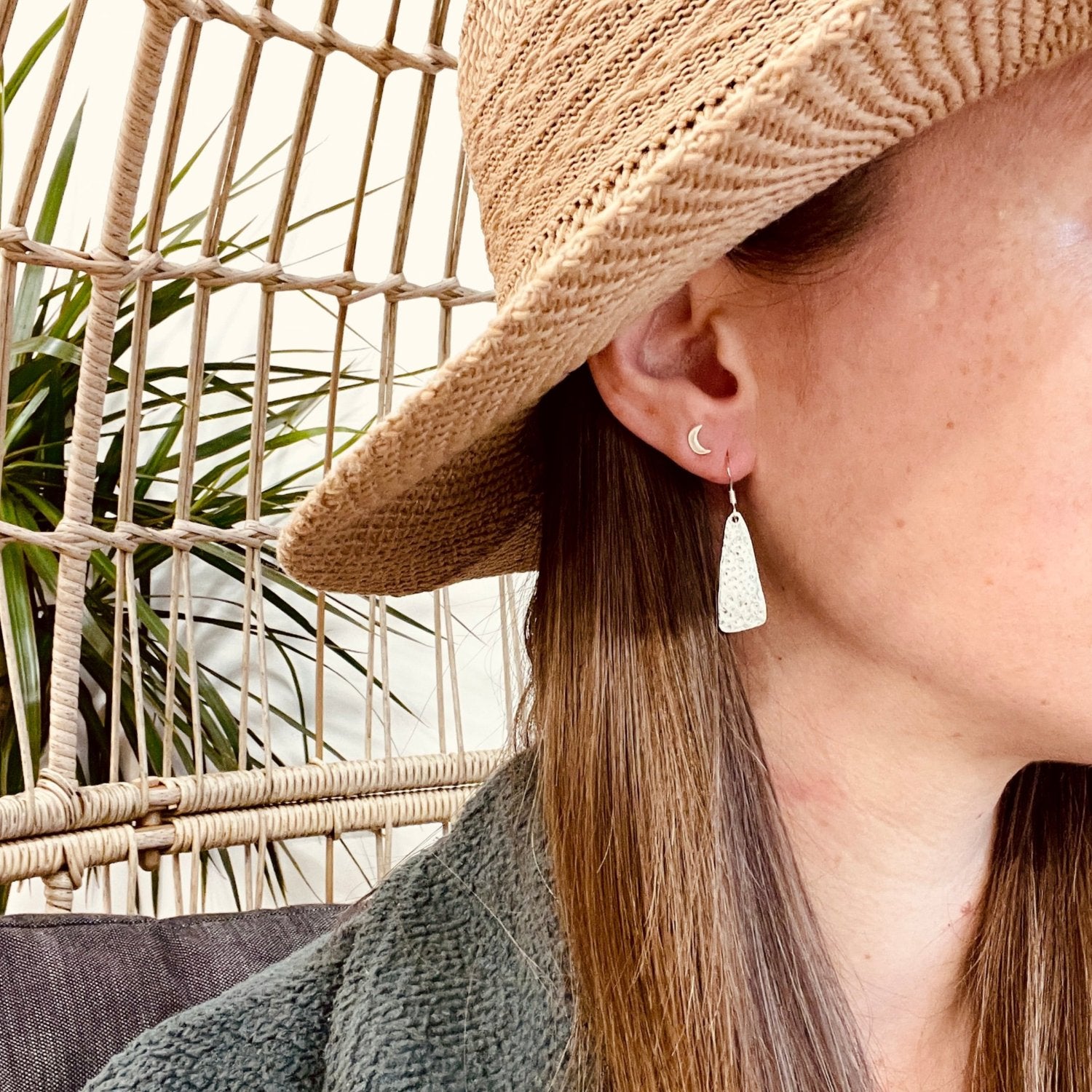 Textured Natural Jupiter Earrings