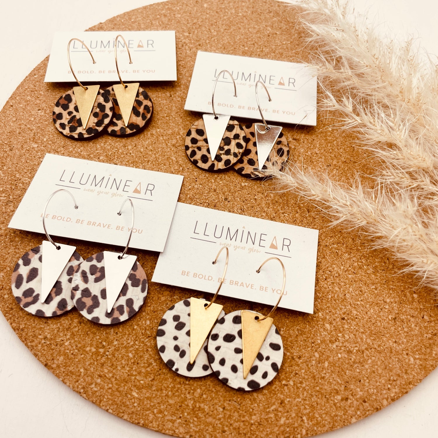 Comet Hoop Earrings Cheetah Triton Silver