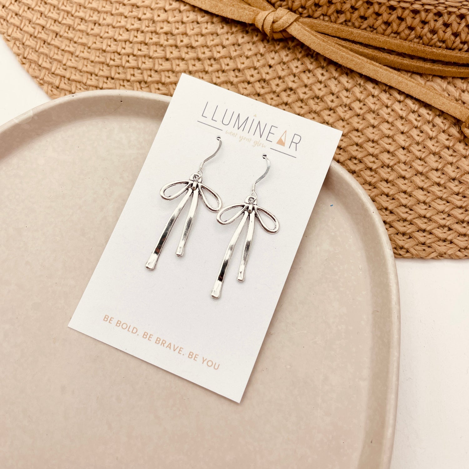 Bow Earrings Silver
