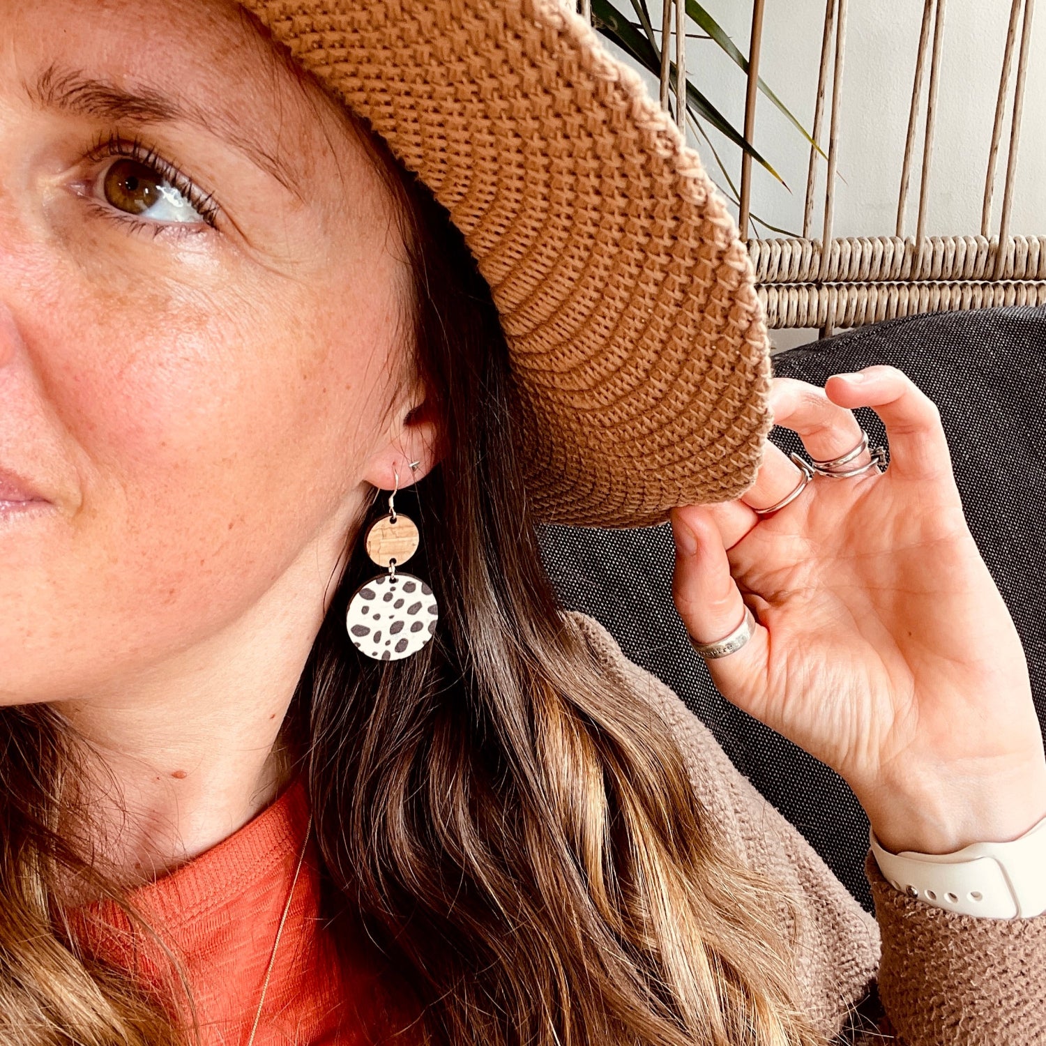 Neptune Dalmatian Print Earrings