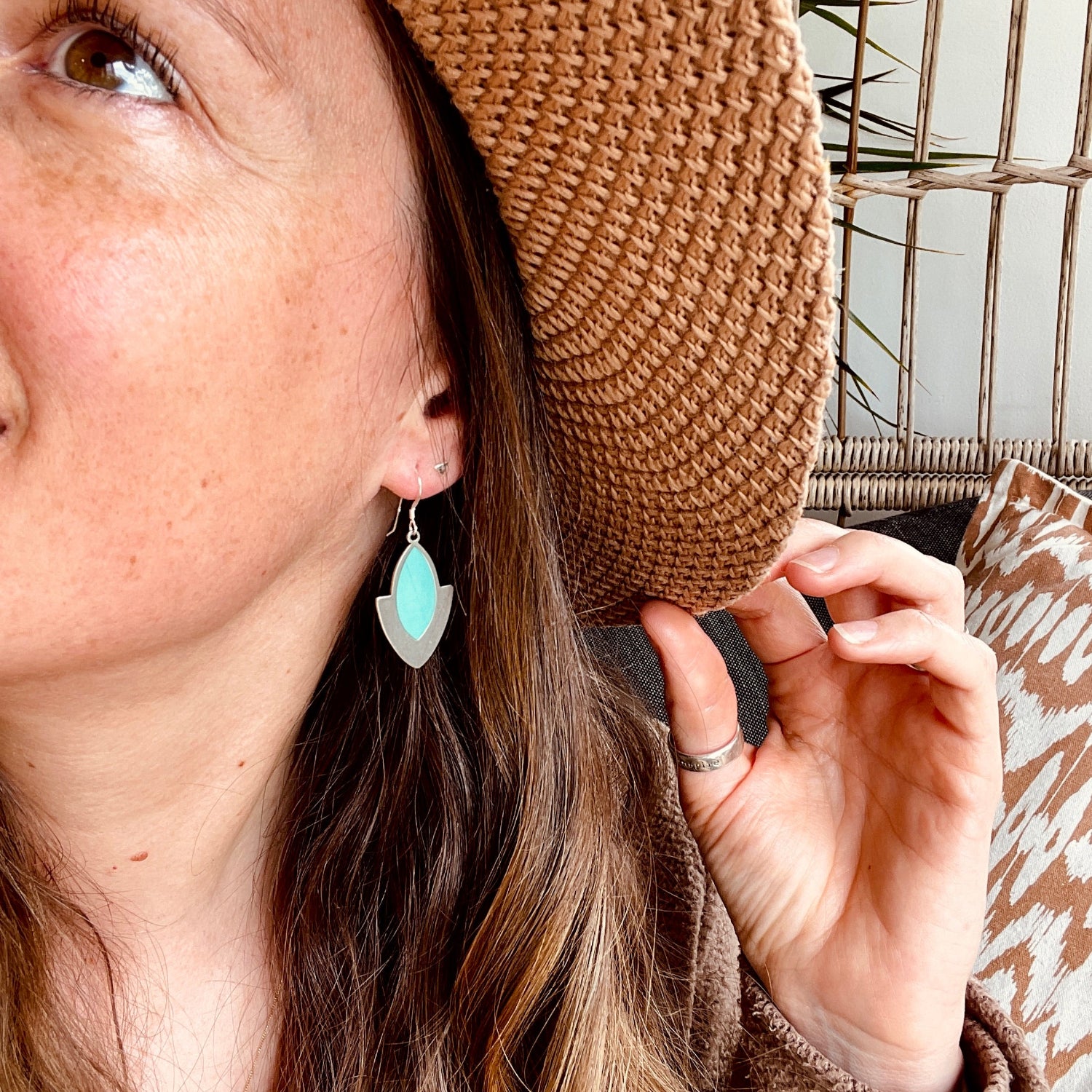 May Boho Goddess Mint Earrings