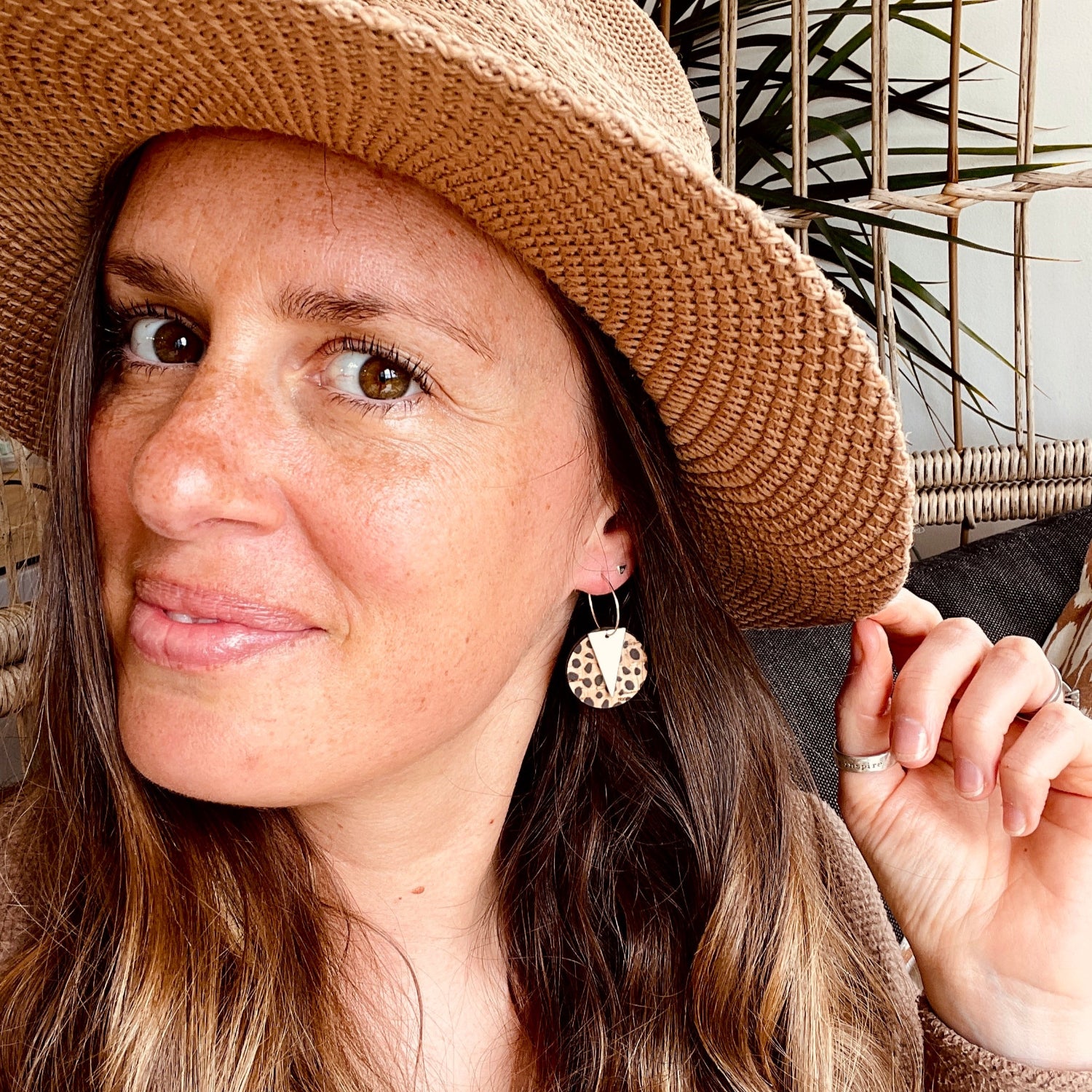 Comet Hoop Earrings Cheetah Triton Silver
