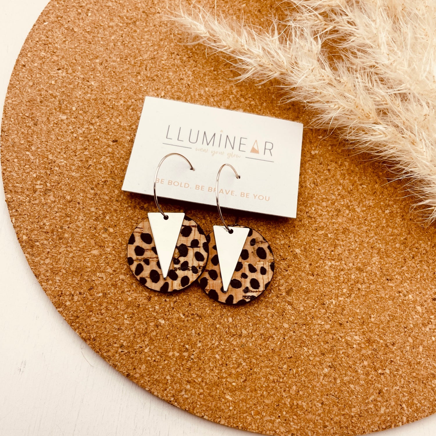 Comet Hoop Earrings Cheetah Triton Silver
