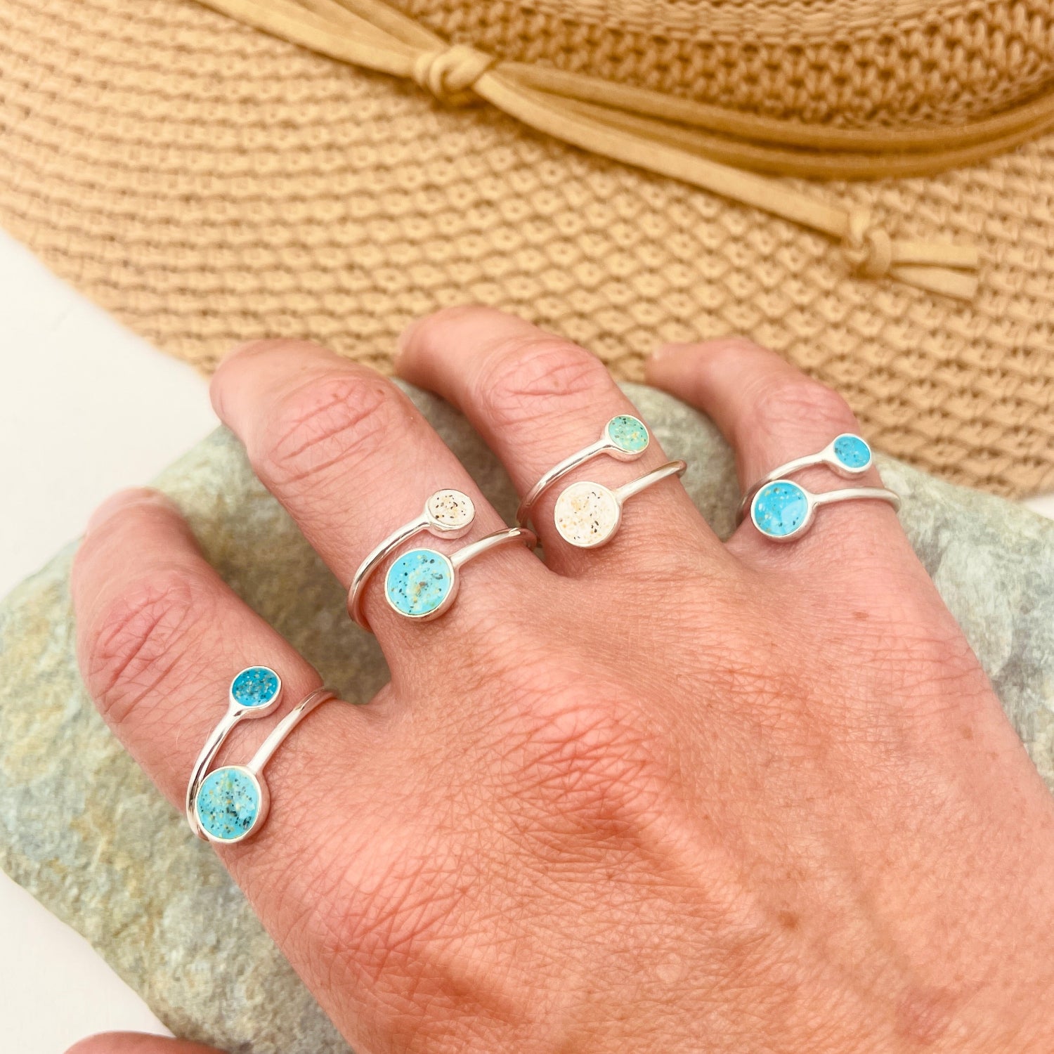 Sterling Silver Cornish Beach Sand Ring Adjustable 4567