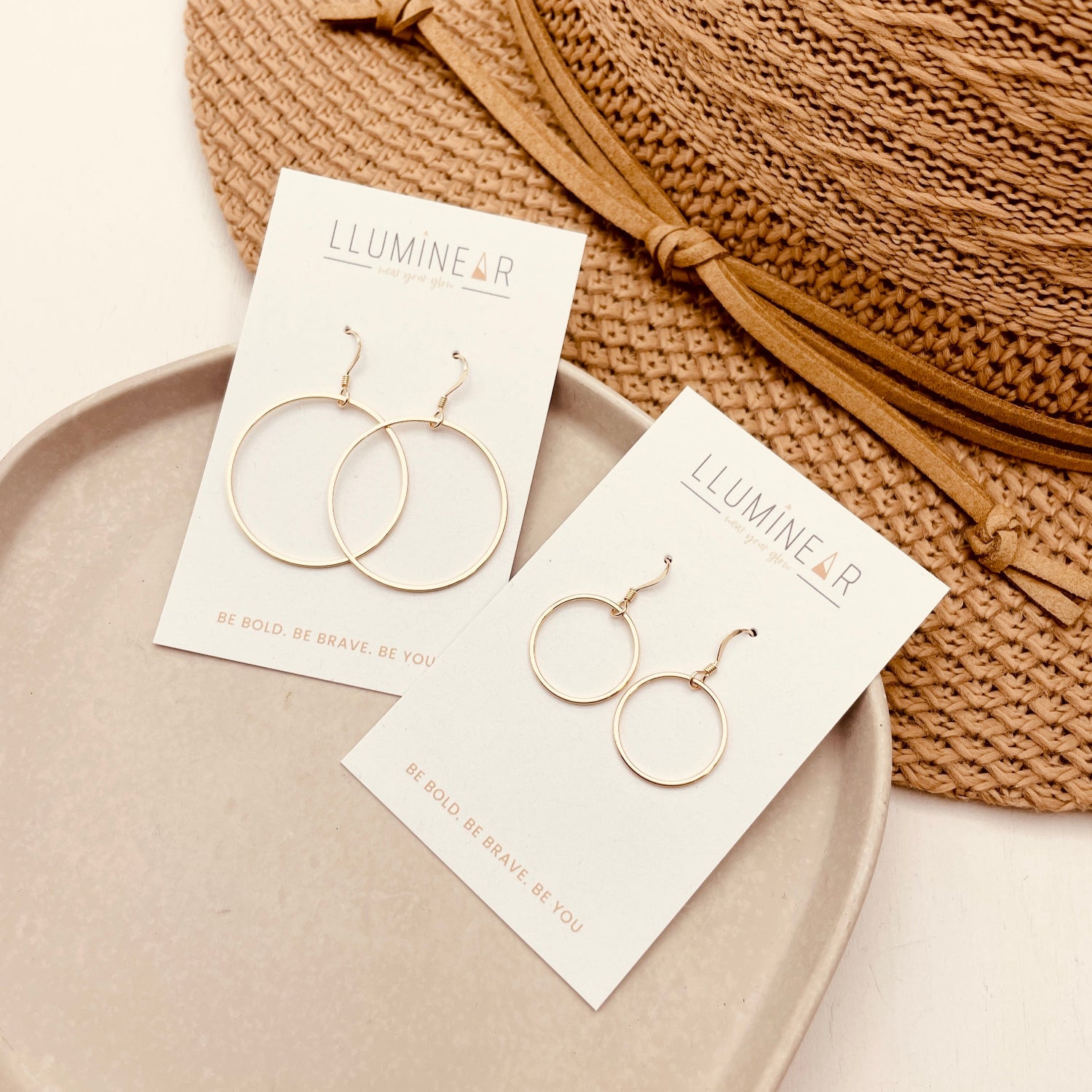 Simple Circle Earrings Gold