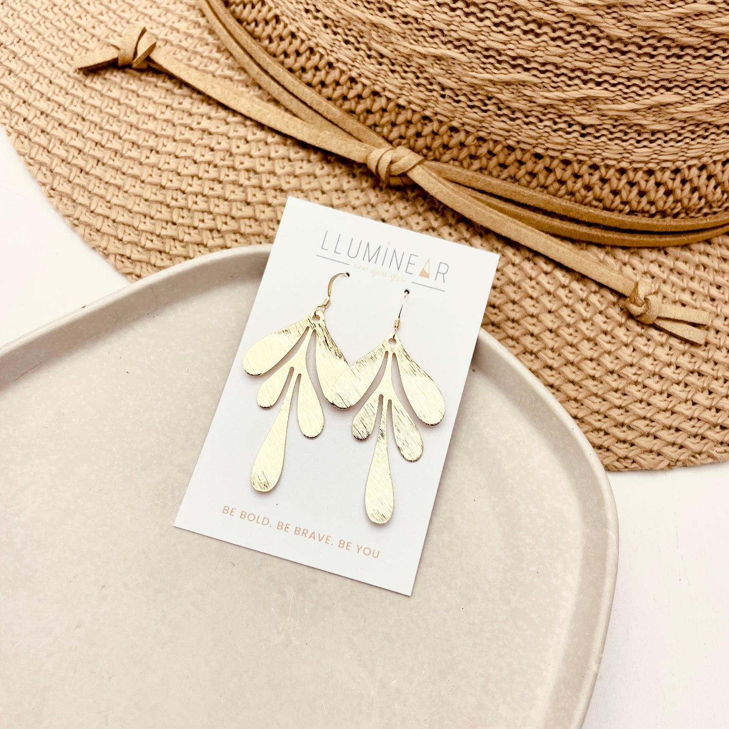 Golden Fallen Leaf Earrings