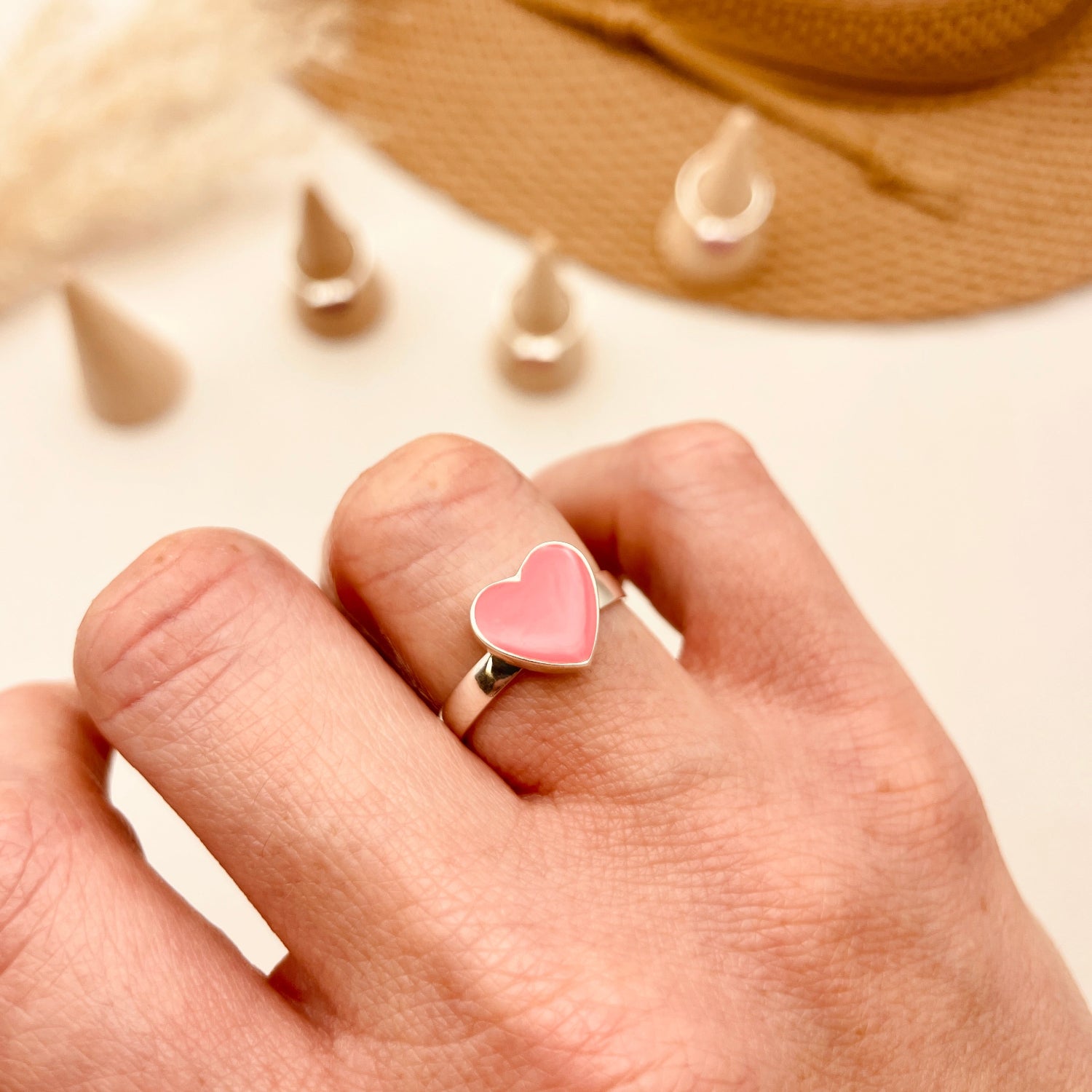 Sterling Silver Heart Ring Adjustable