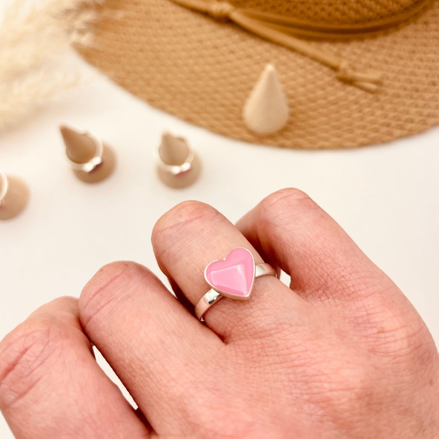 Sterling Silver Heart Ring Adjustable