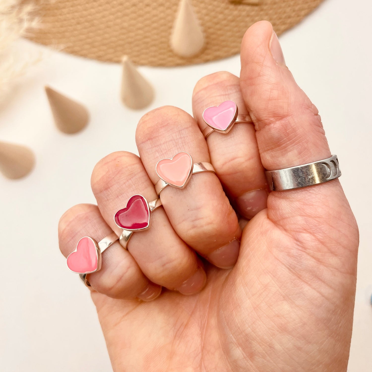 Sterling Silver Heart Ring Adjustable