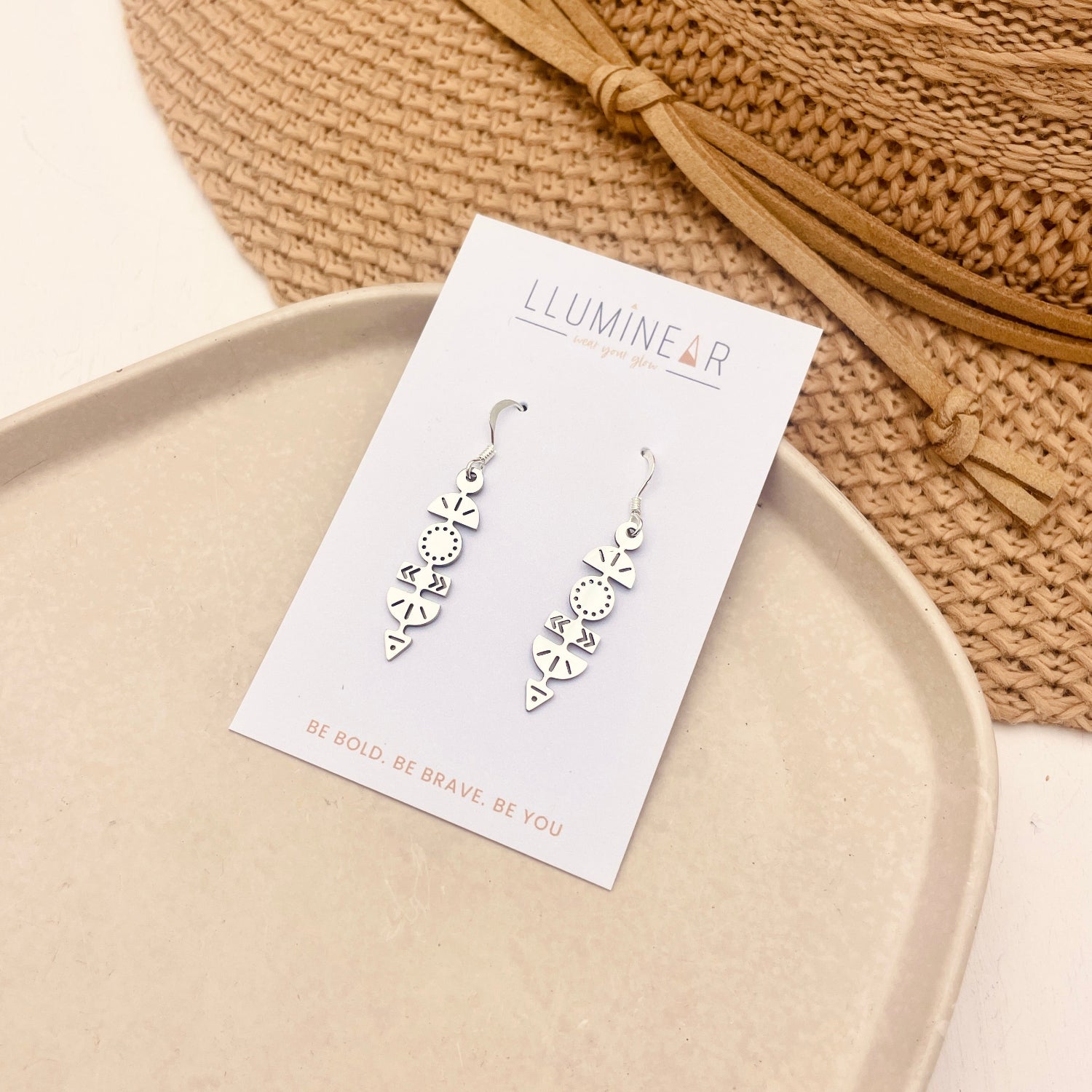 Silver Tribal Warrior Earrings