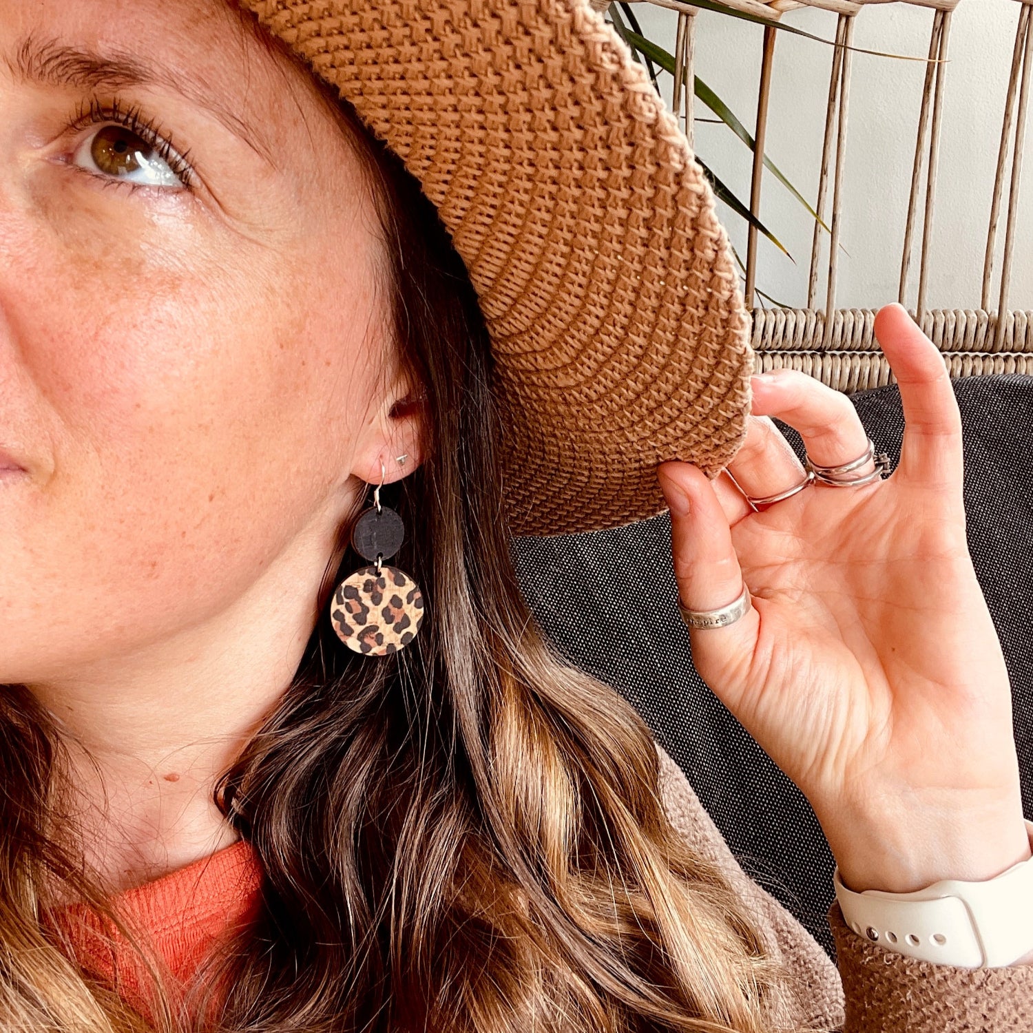 Neptune Leopard Print Earrings