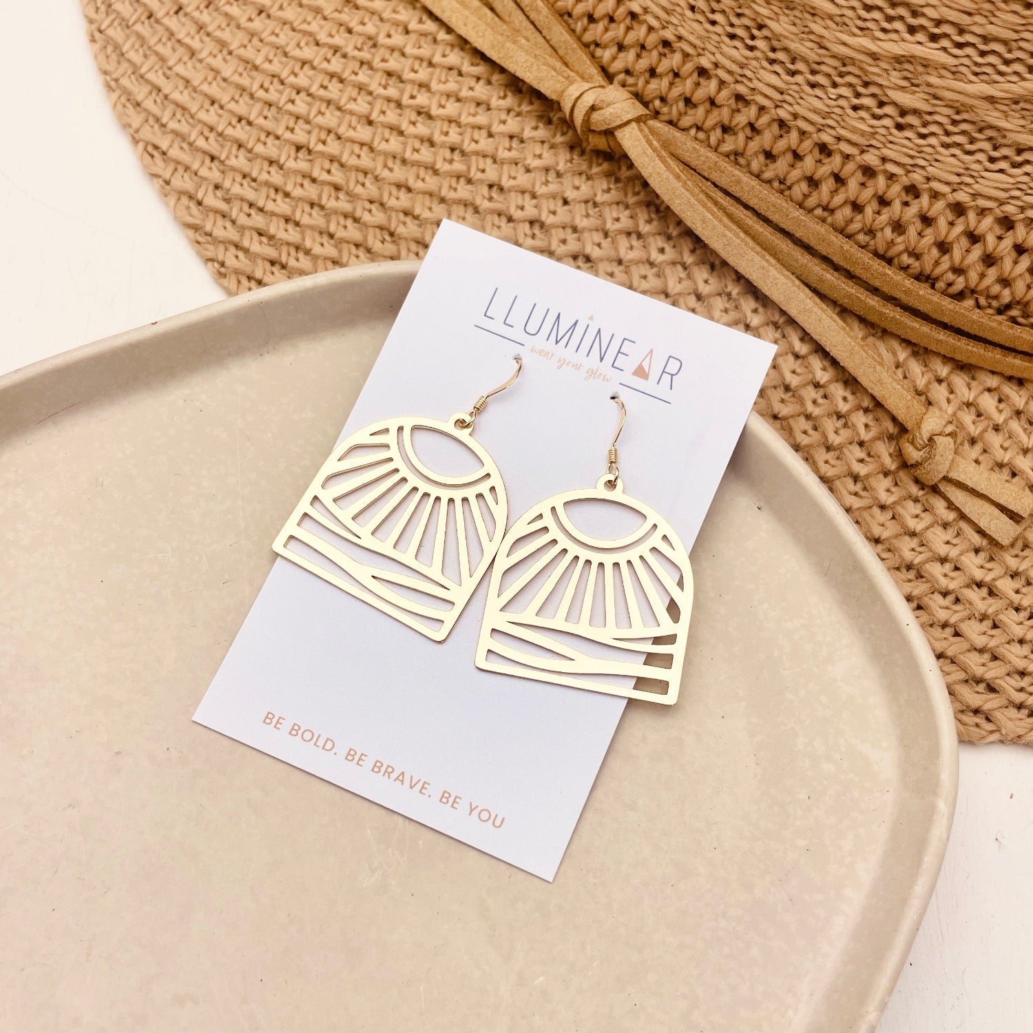 Sunrise Sea Arch Gold Earrings