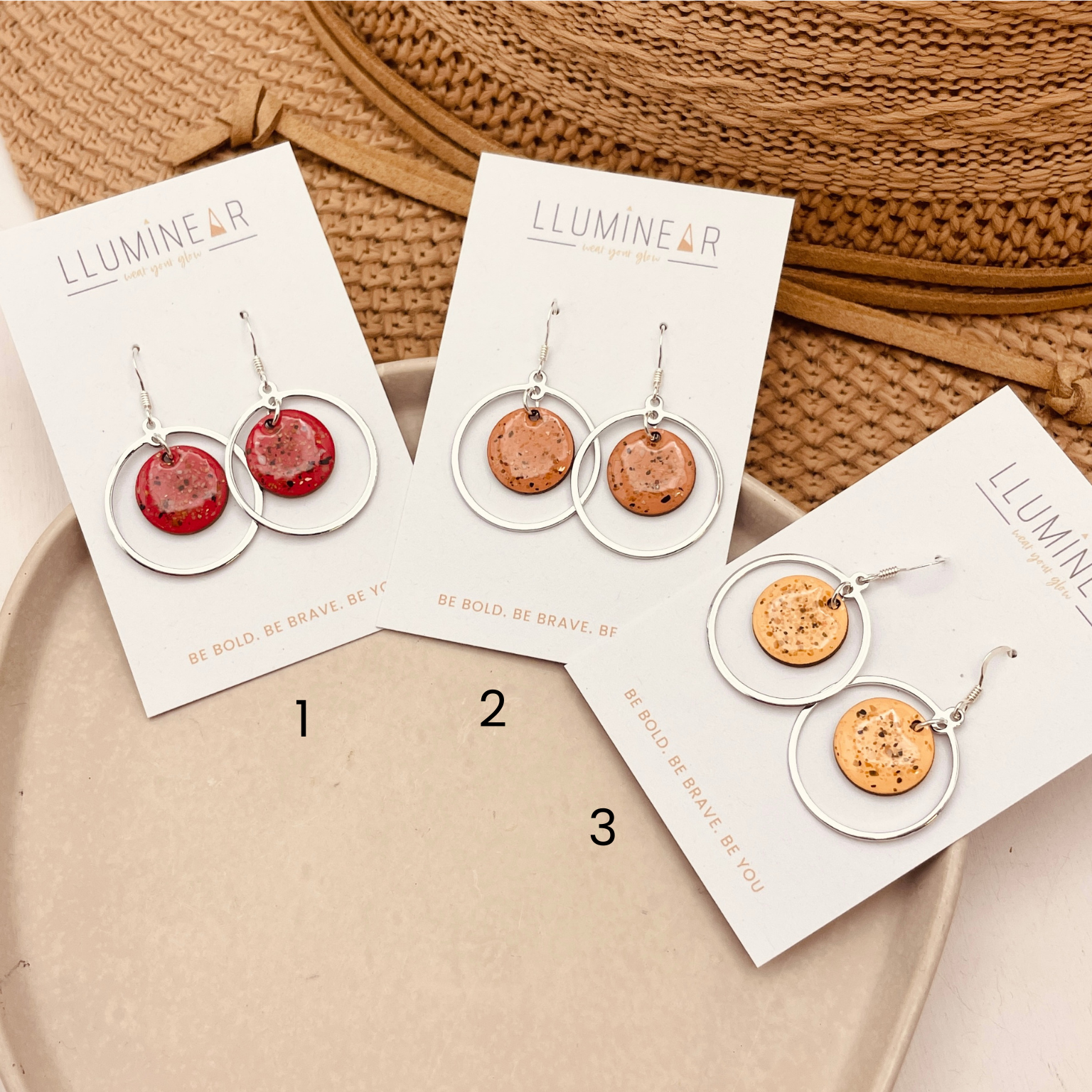 Calypso Beach Sand Earrings Silver - Warm