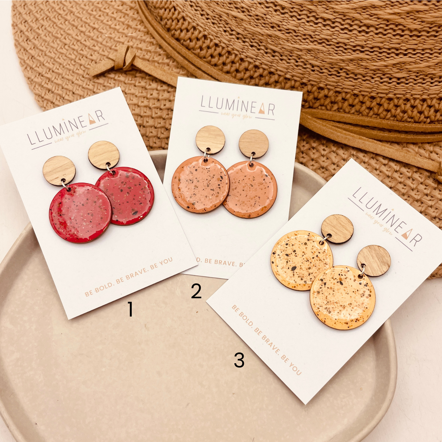 Apollo Beach Sand Sterling Silver Stud Earrings - Warm