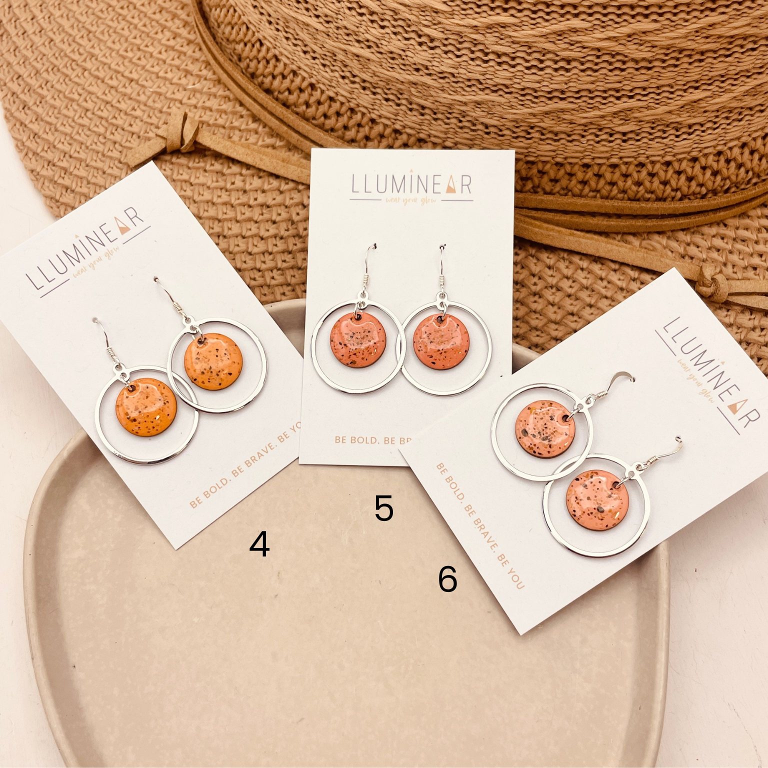 Calypso Beach Sand Earrings Silver - Warm