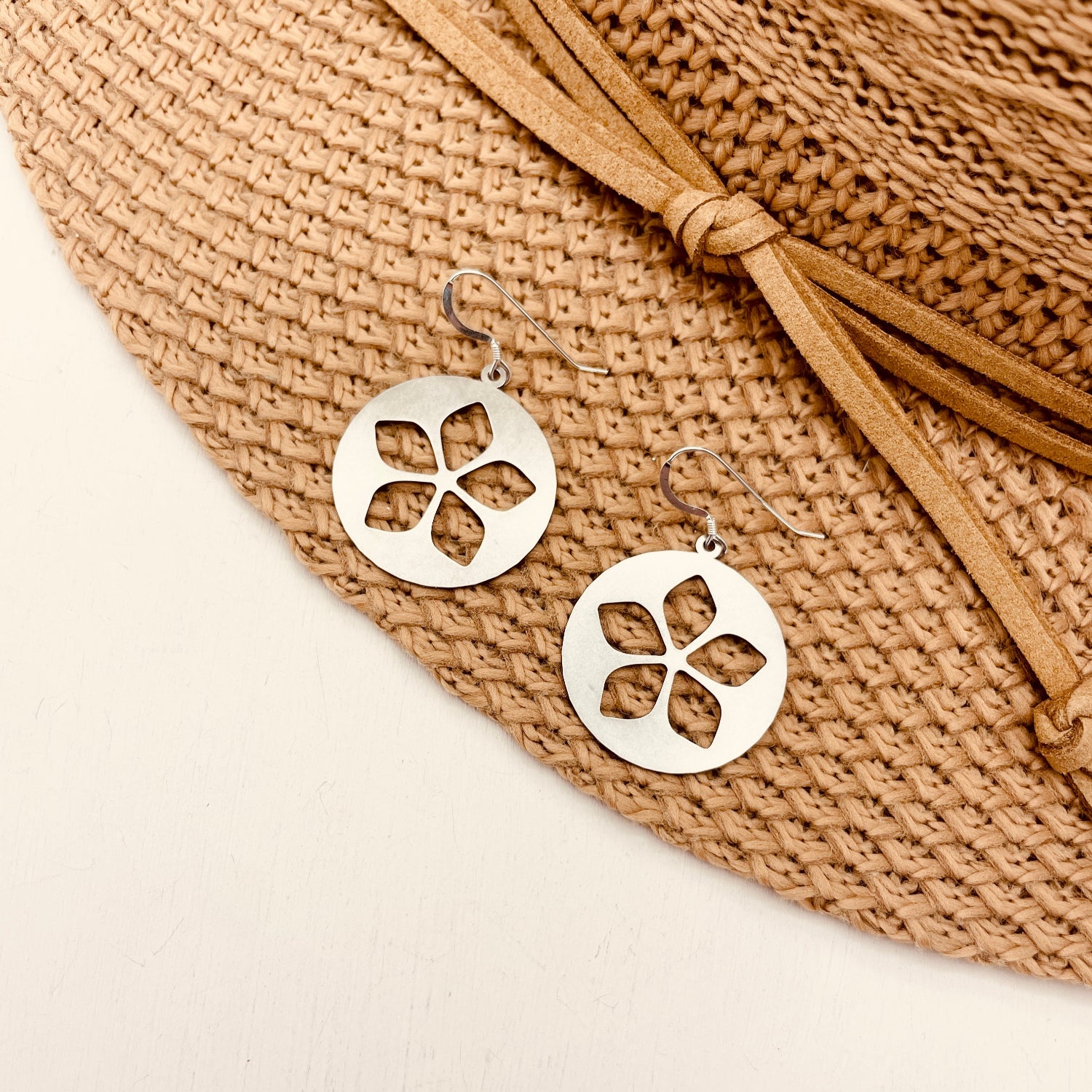 Sterling Silver Boho Daisy Flower Earrings