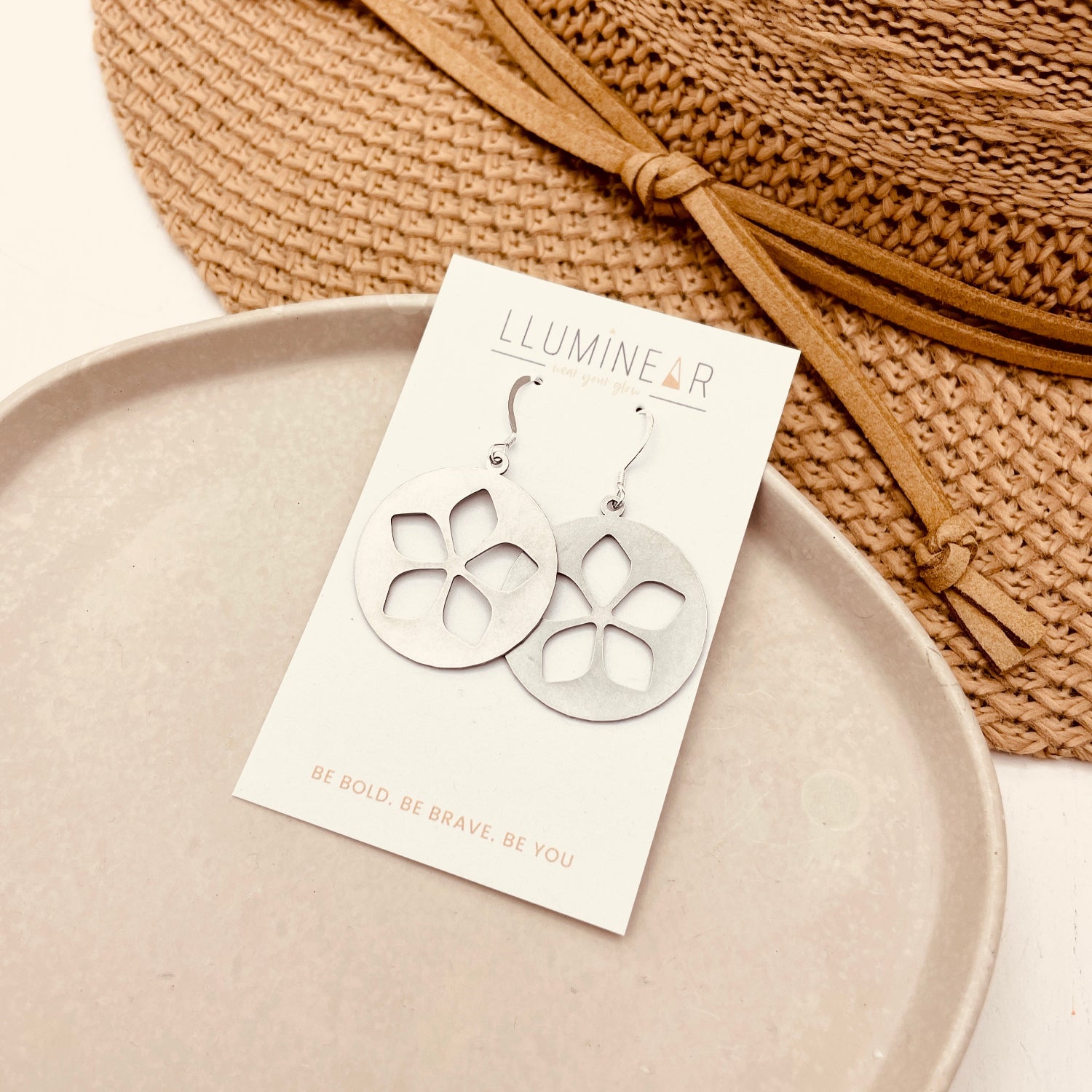 Sterling Silver Boho Daisy Flower Earrings