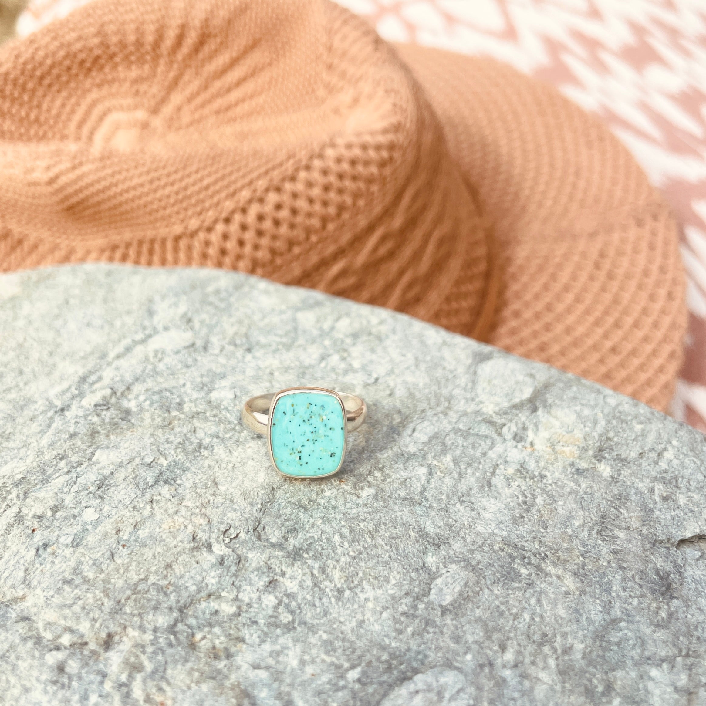Sterling Silver Cornish Beach Sand Ring Size N 1/2