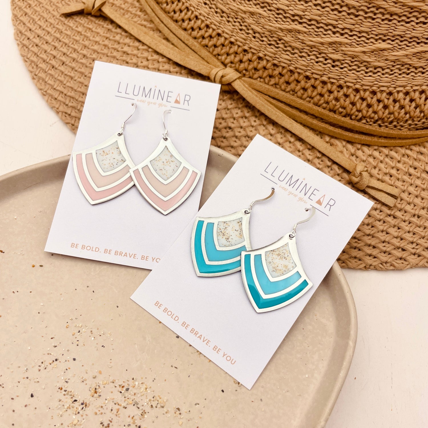 Crest Beach Sand Earrings Silver