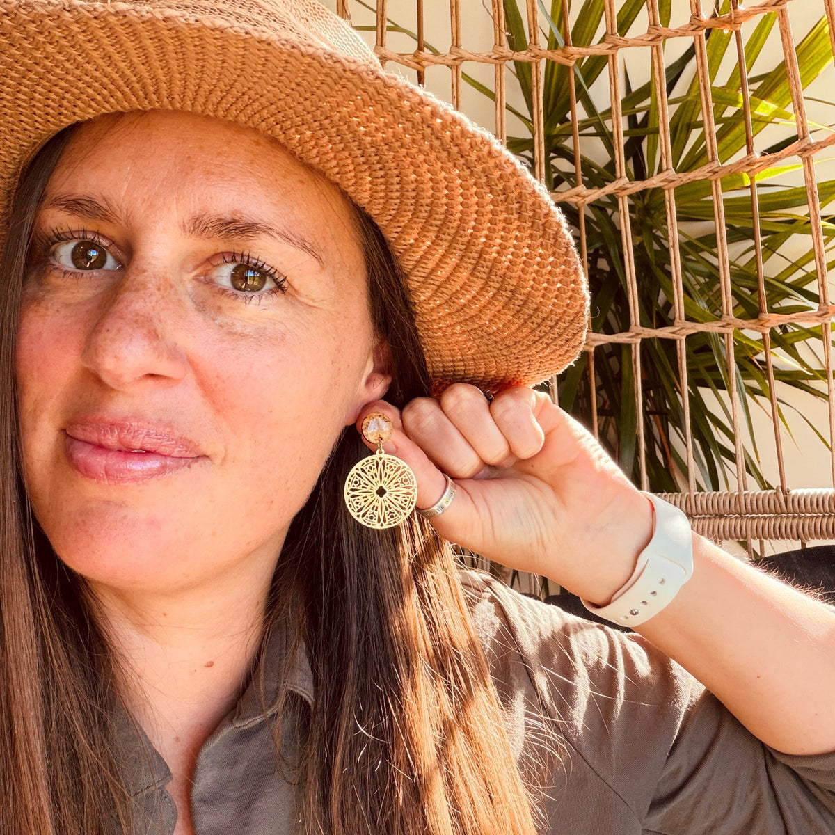 Autumn Boho Beach Sand Stud Earrings
