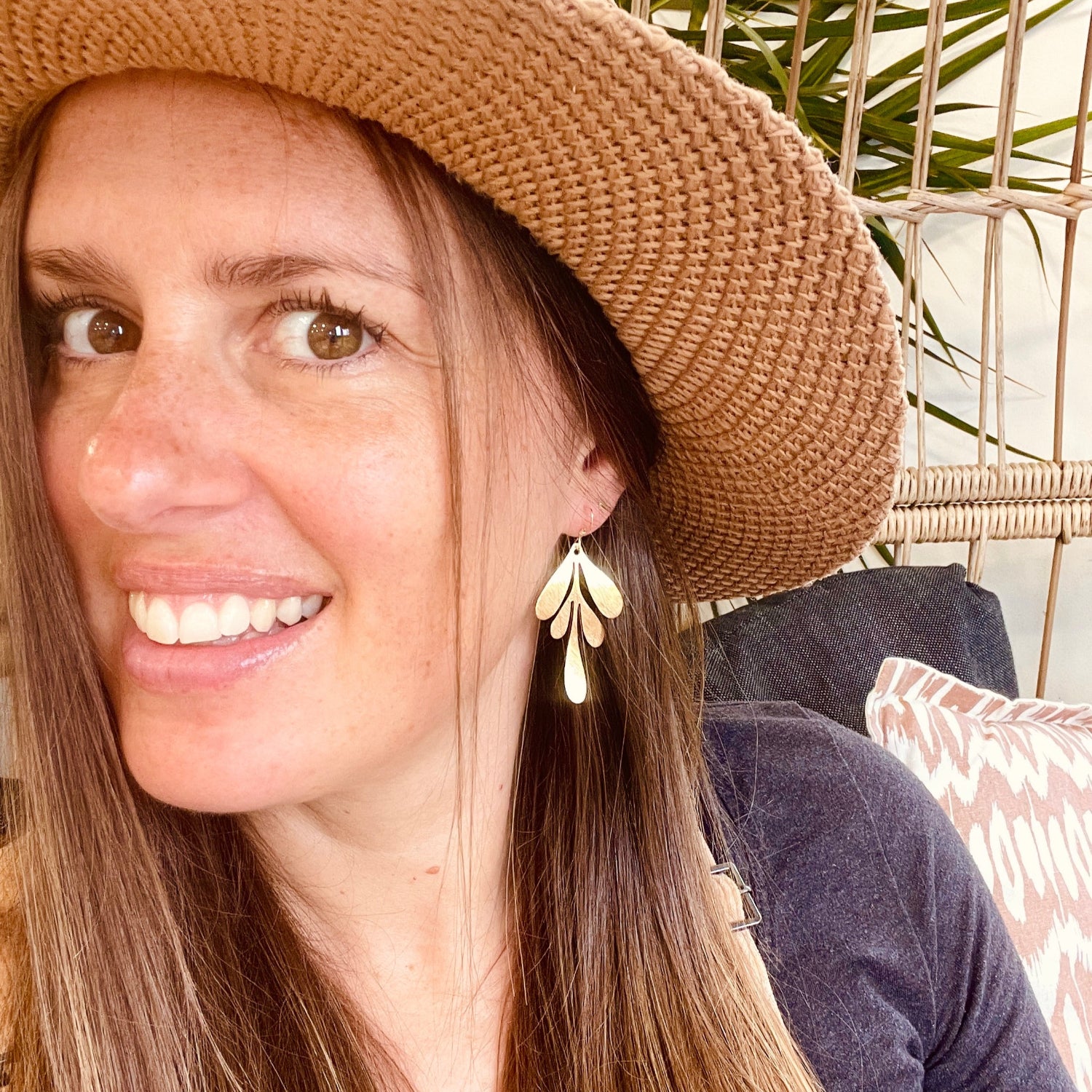 Golden Fallen Leaf Earrings