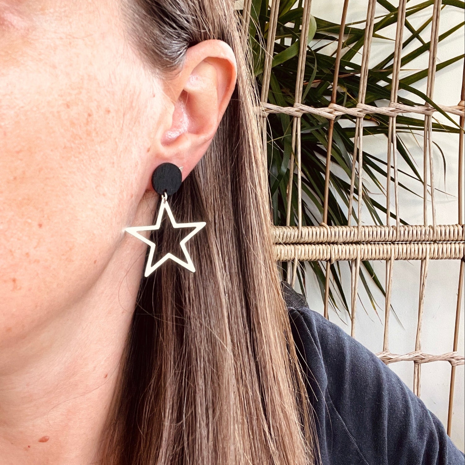 Silver Star Stud Earrings