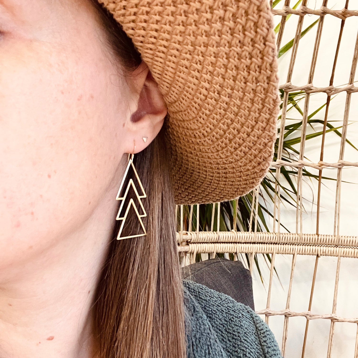 Aztec Triangle Trio Earrings