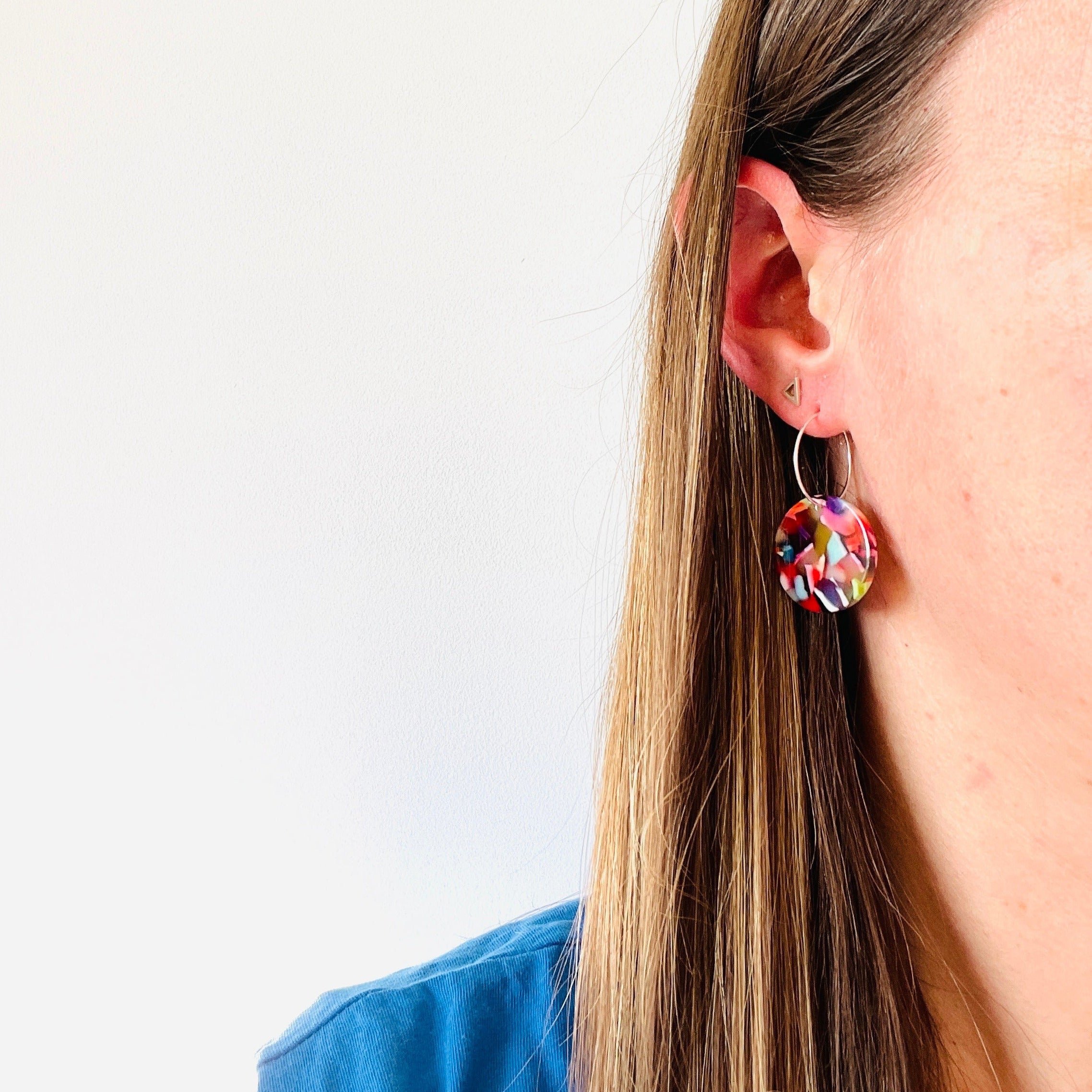 Comet Earrings Rainbow