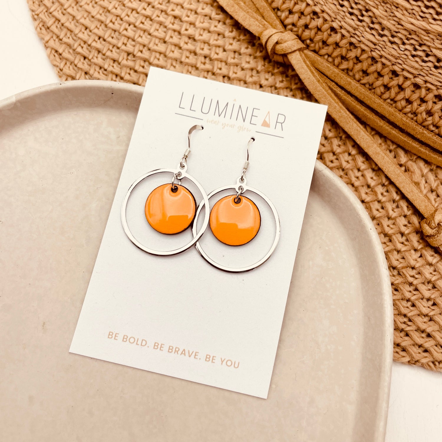 May Earrings Calypso Silver Orange