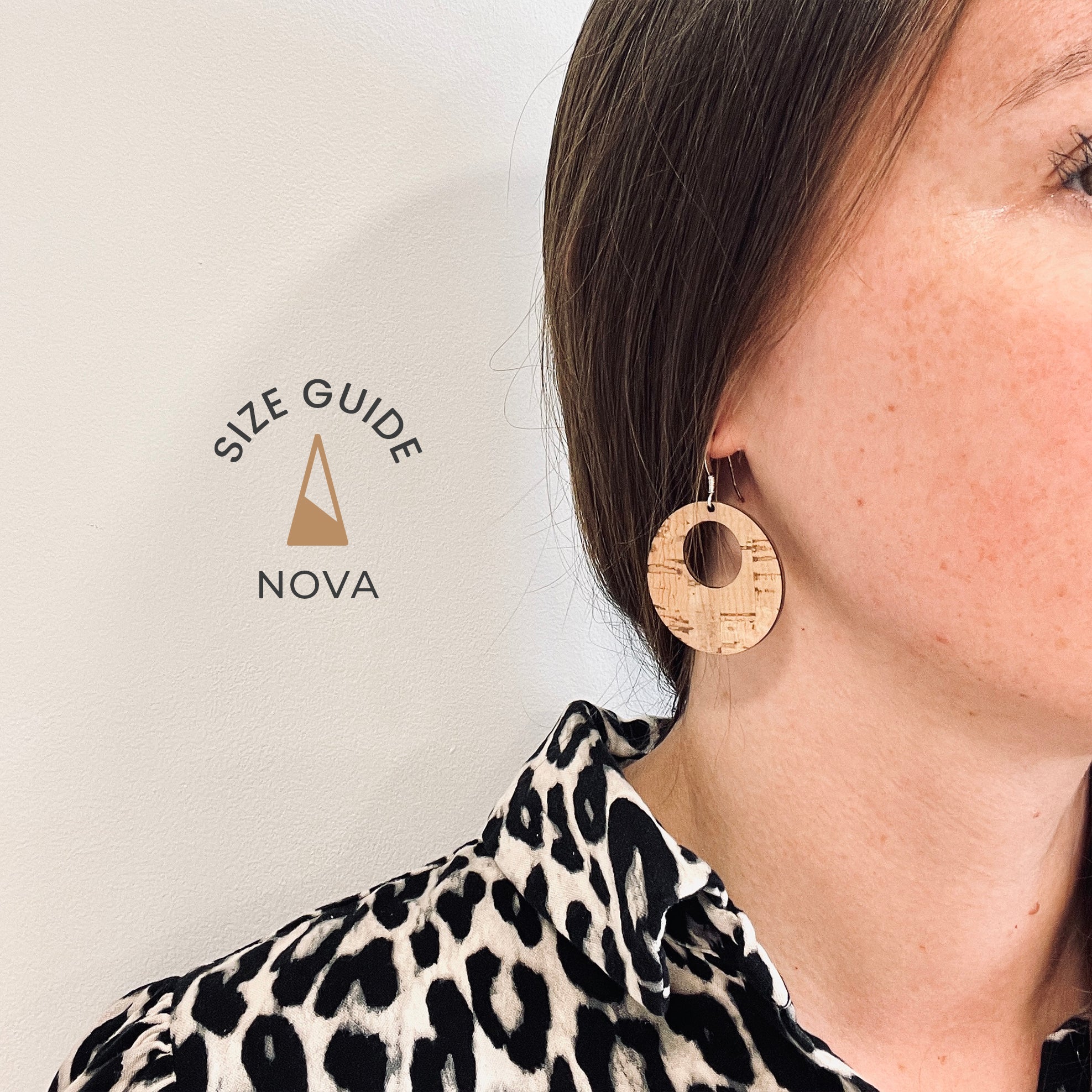 Nova Earrings Natural Cork