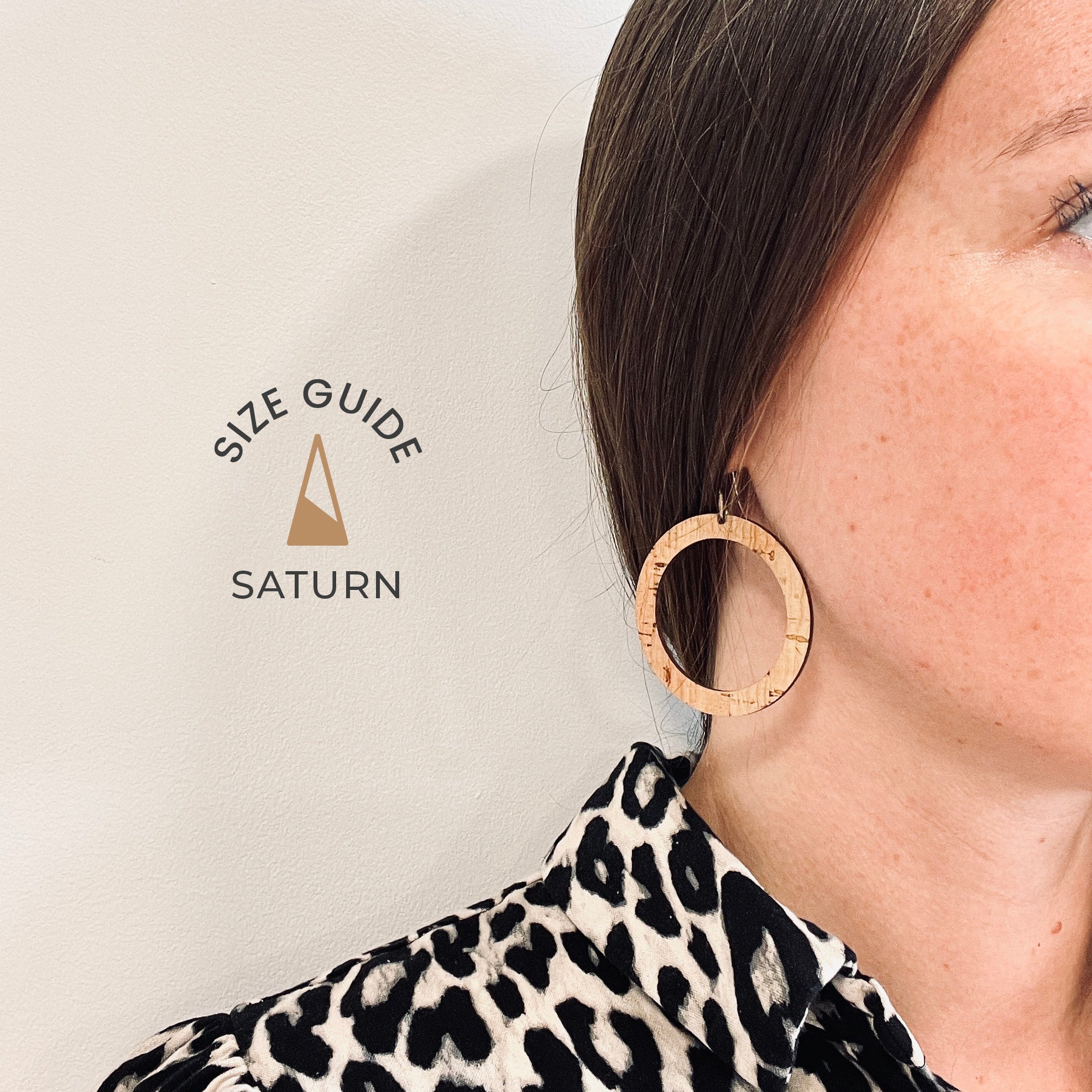 Saturn Earrings Cheetah