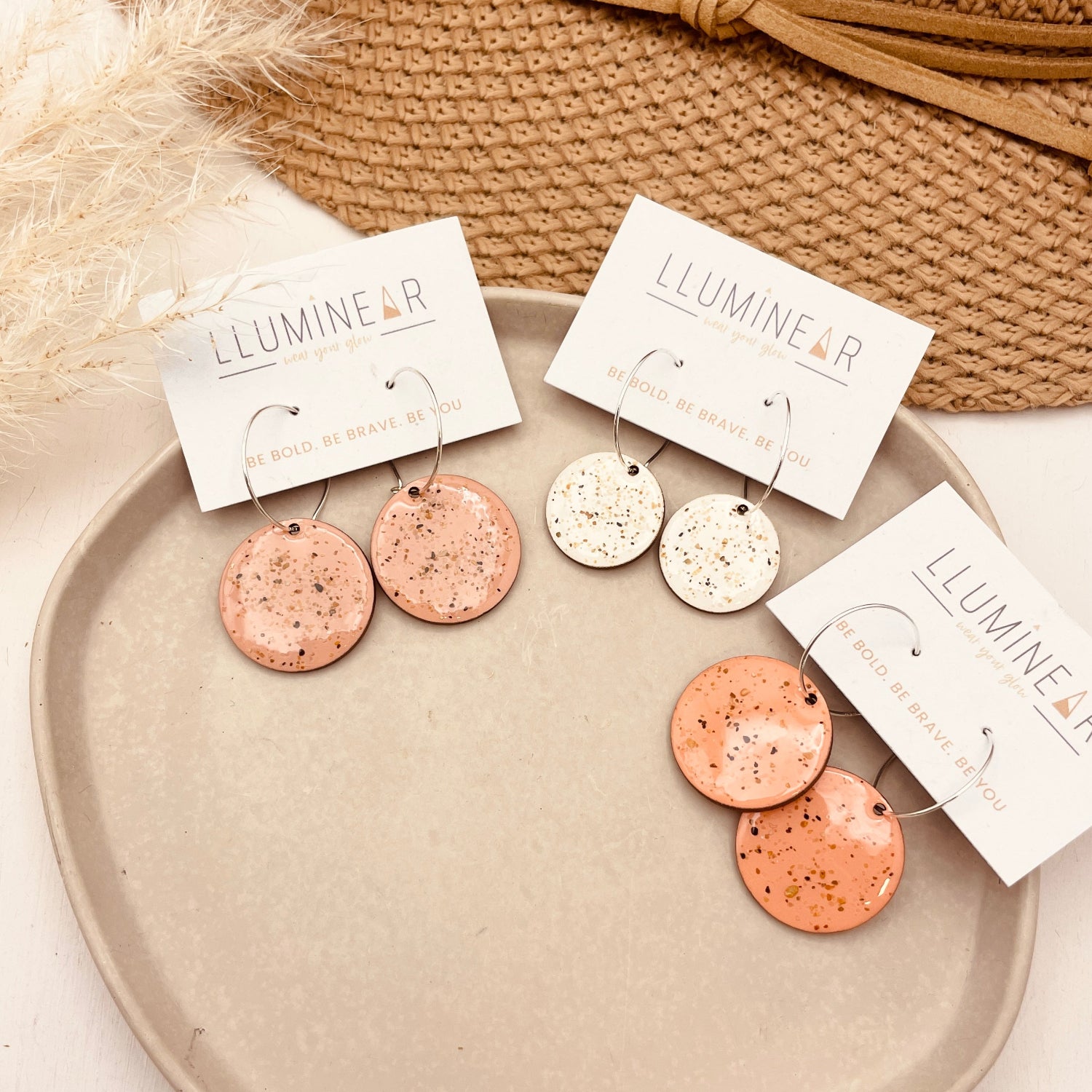 Beach Sand Hoop Earrings