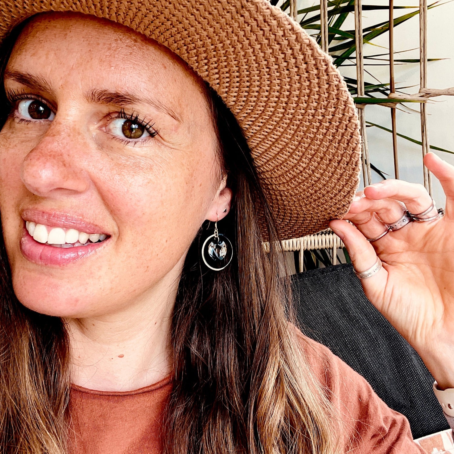 Calypso Silver Black Earrings
